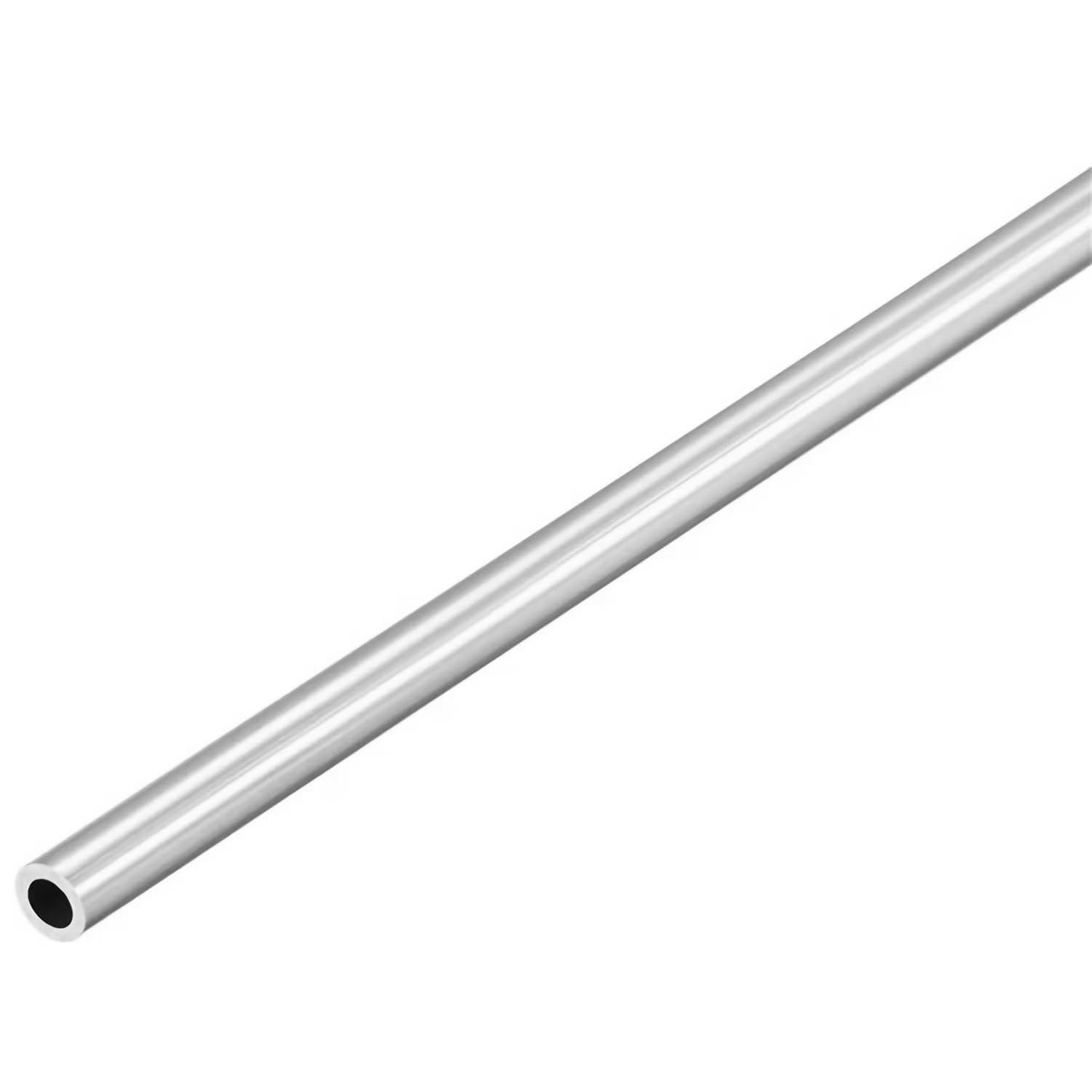 【送料無料】1本入 6063アルミニウム丸管 アルミパイプ 300mm長さ 外径2mm 壁厚さ0.5mm シームレスストレートパイプチューブ 色：シルバー、サイズ：2mm内径 x 3mm外径