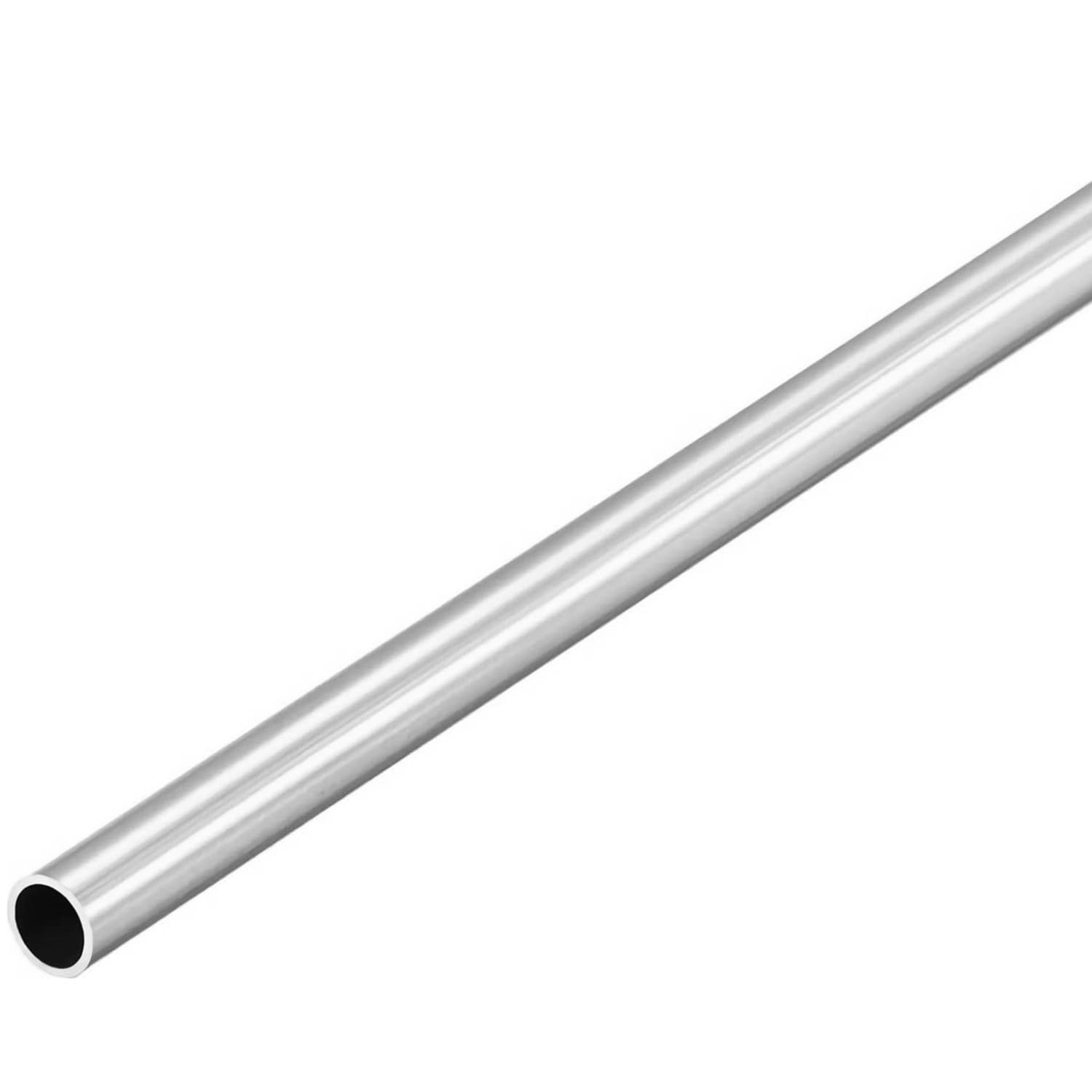 【送料無料】1本入 6063アルミニウム丸管 アルミパイプ 300mm長さ 外径2mm 壁厚さ0.5mm シームレスストレートパイプチューブ 色：シルバー、サイズ：4mm内径 x 5mm外径