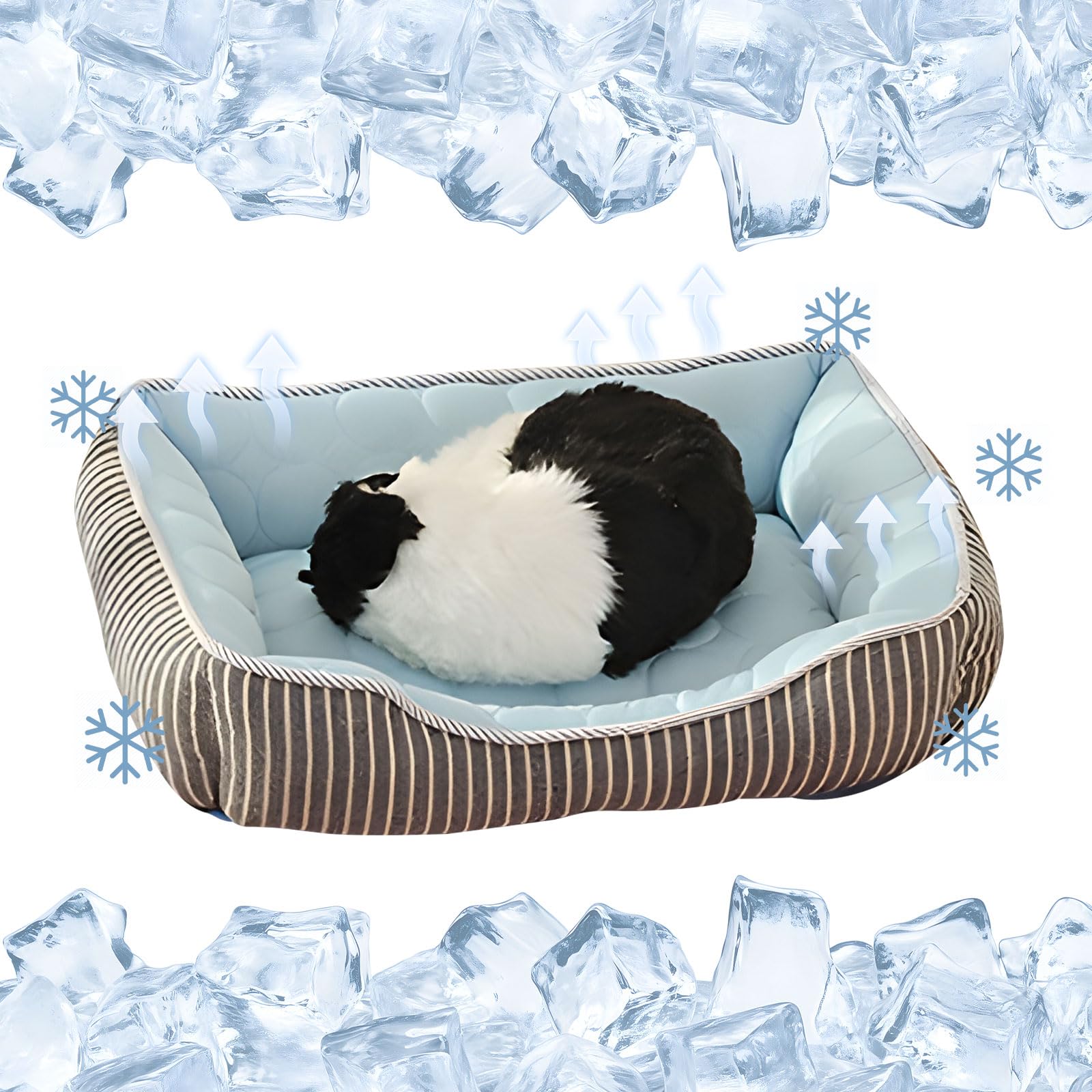 商品情報商品の説明主な仕様 【ひんやり涼感アイスシルク素材】このペット用ベッドは、特別なアイスシルク素材を使用しています。吸熱が遅く放熱が早い特性があり、夏の暑い日でも快適に使えます。冷たすぎず、ちょうどいい涼しさで、ペットの体に優しい設計です。表面はサラッとしていて、ベタつかず、ペットが気持ちよく寝られます。夏場の暑さ対策にぴったりです。【頑丈な立体縁取り設計】マットの縁は立体的に補強されており、とても丈夫です。細かい部分まで丁寧に縫製されているので、ペットが爪を引っかけたり、噛んだりしても簡単には破れません。長期間使っても形が崩れにくく、安心して使える品質です。【通気性抜群の高弾性素材】マット全体に通気性の良い綿布を使用しています。中には高弾性のPP白綿が入っていて、ペットの体重をしっかり支えます。何度使ってもへたりにくく、いつもふんわりとした感触が持続します。ペットが寝転んでも体への負担が少なく、快適に休むことができます。【滑り止め加工で安定感抜群】マットの底面にはたくさんの滑り止め粒がついています。ペットが飛び乗ったり動き回ったりしても、マットがずれる心配がありません。特に活発な犬や子猫でも安心で、フローリングの上でもしっかり固定されます。ペットが滑ってけがをする心配も少なくなります。【お手入れ簡単で衛生的】このマットはペットの毛が絡みにくい素材です。汚れたら洗濯機で簡単に洗えるので、いつでも清潔に使えます。洗っても形が崩れにくく、何度でも繰り返し使えるのが嬉しいポイントです。衛生的に長く使えるので、ペットの健康管理にも役立ちます。