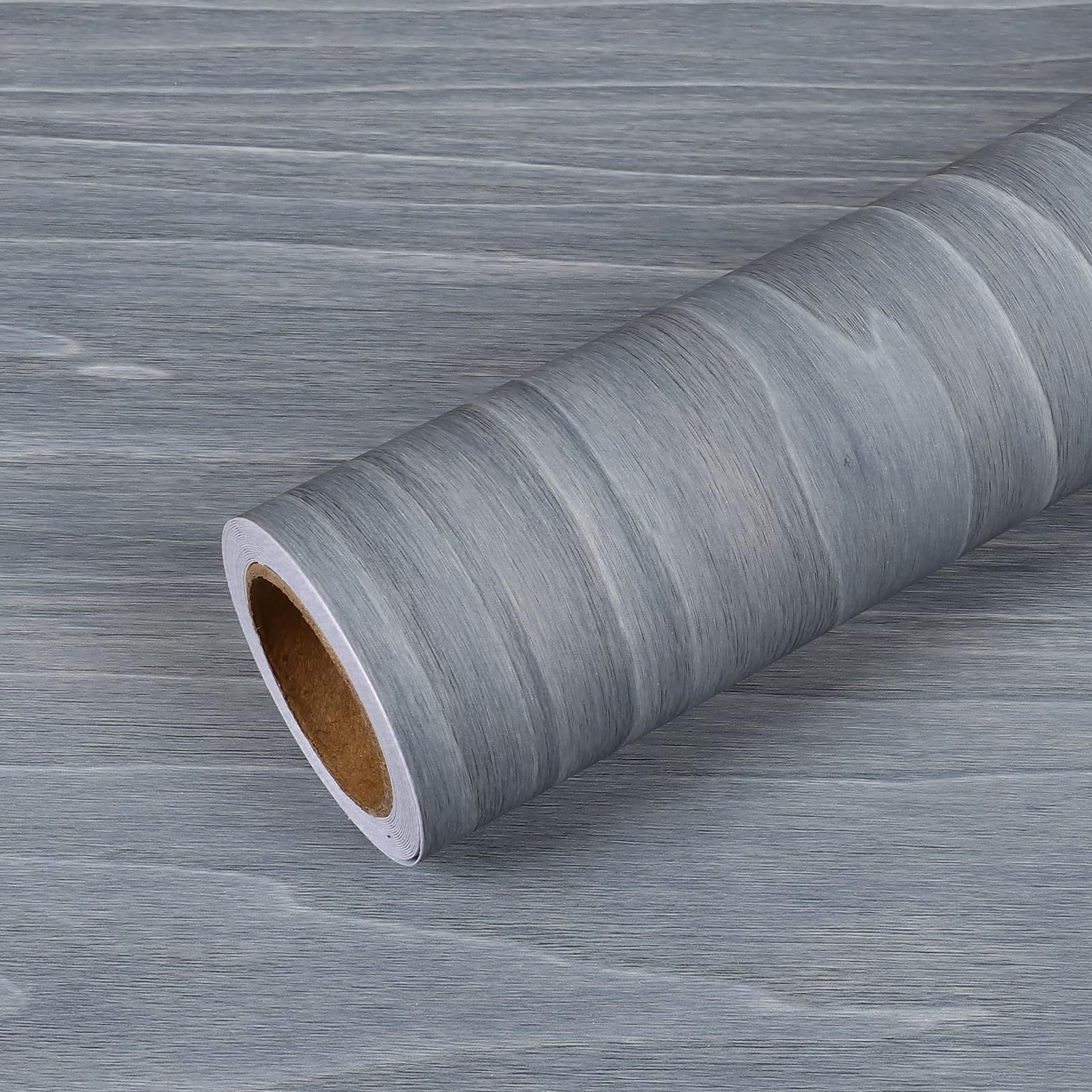 【送料無料】VEELIKE 壁紙シール 木目調 リメイクシート グレー 40cm×3m 40cm×9m サイズ：幅40 cm x 長さ9 m