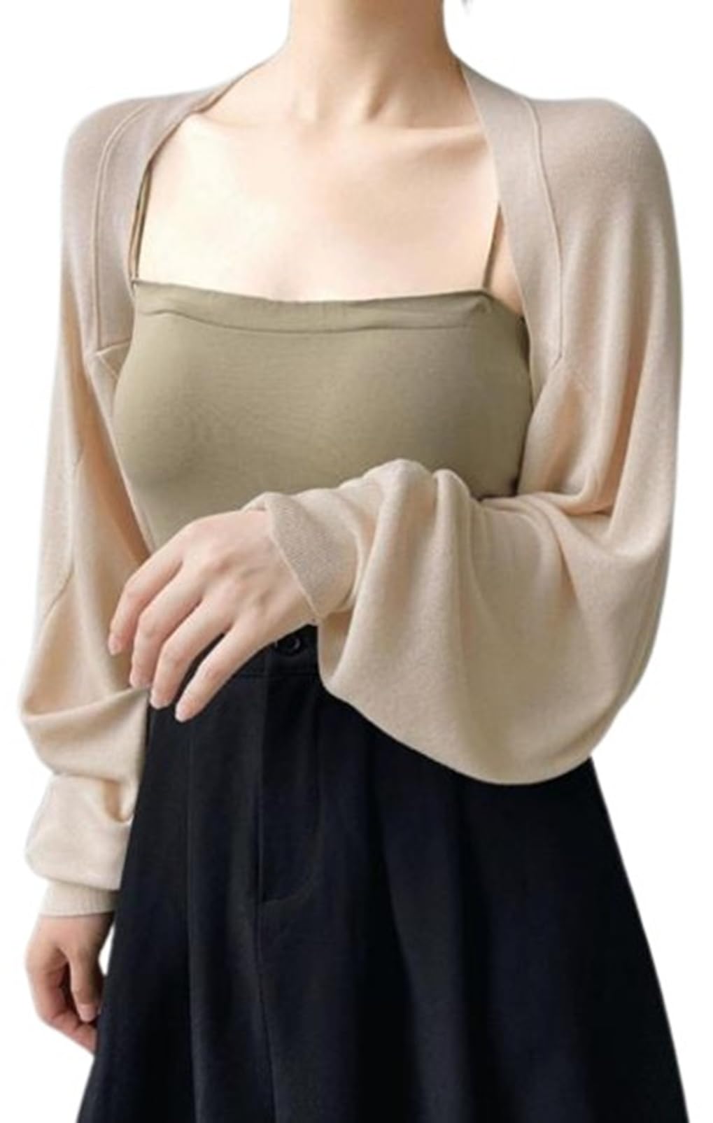 【送料無料】[トーアソーア] カーディガン レディース 長袖 薄手 ニット ショート 丈 ボレロ ドルマン..