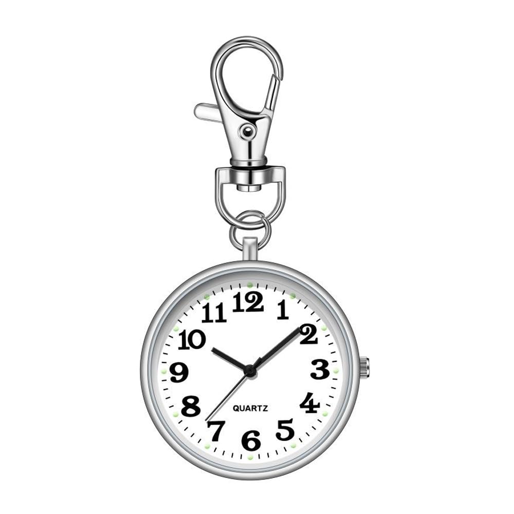 【送料無料】懐中時計 腕時計 ナースウォッチ キーチェーン吊り下げ時計 高齢者/子供/学生や医療従事者..