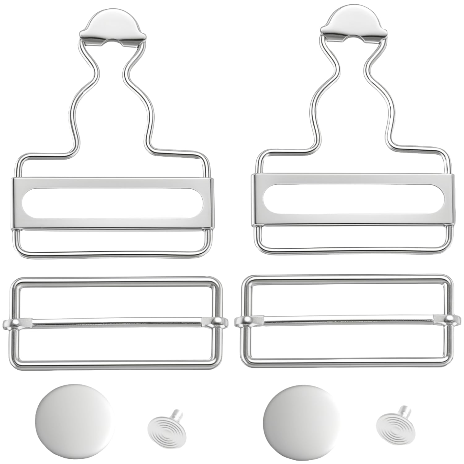 【送料無料】[Ysintl] オーバーオールバックル ブラック サスペンダーパンツ用 調節可能 メタルバック..