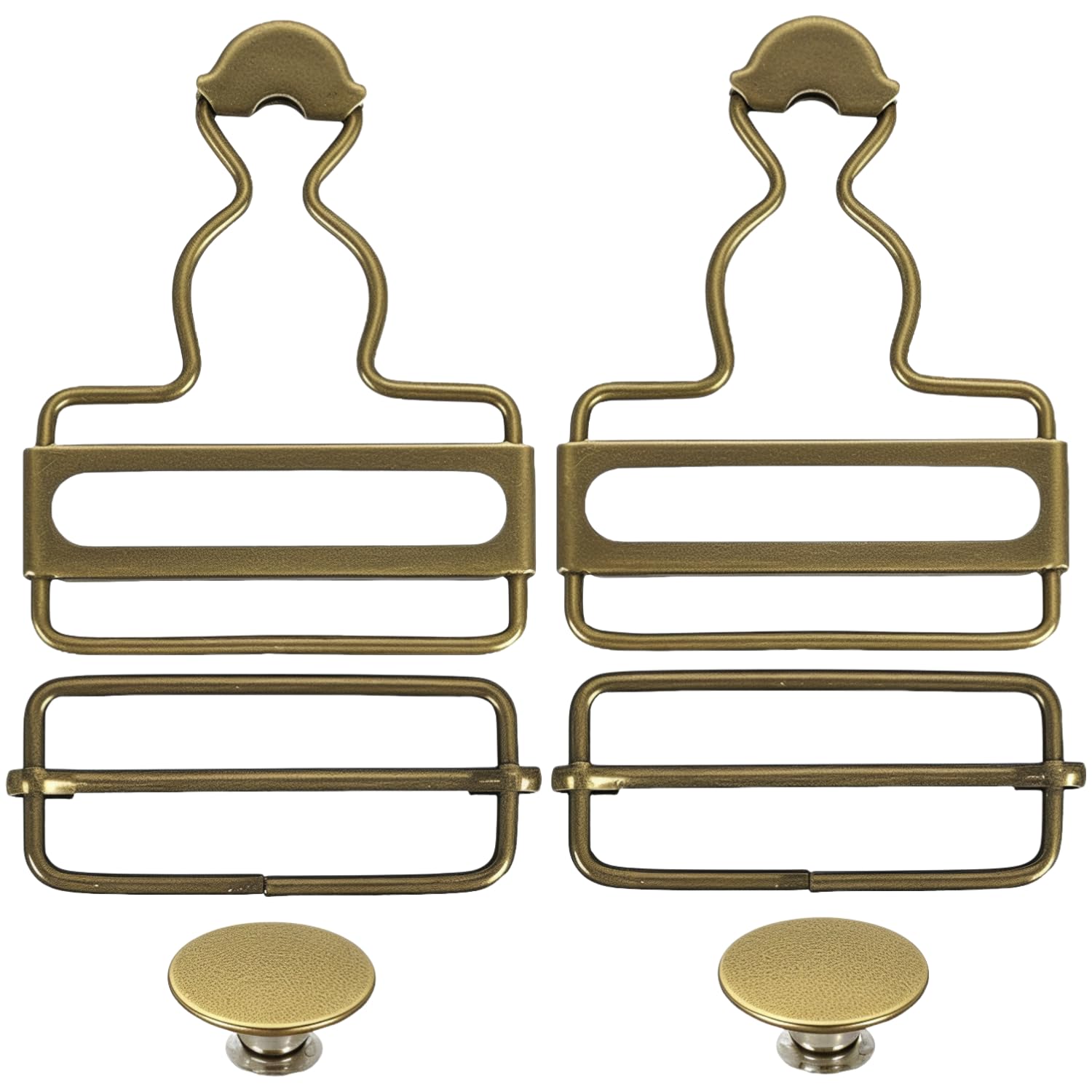 【送料無料】[Ysintl] オーバーオールバックル ブラック サスペンダーパンツ用 調節可能 メタルバック..