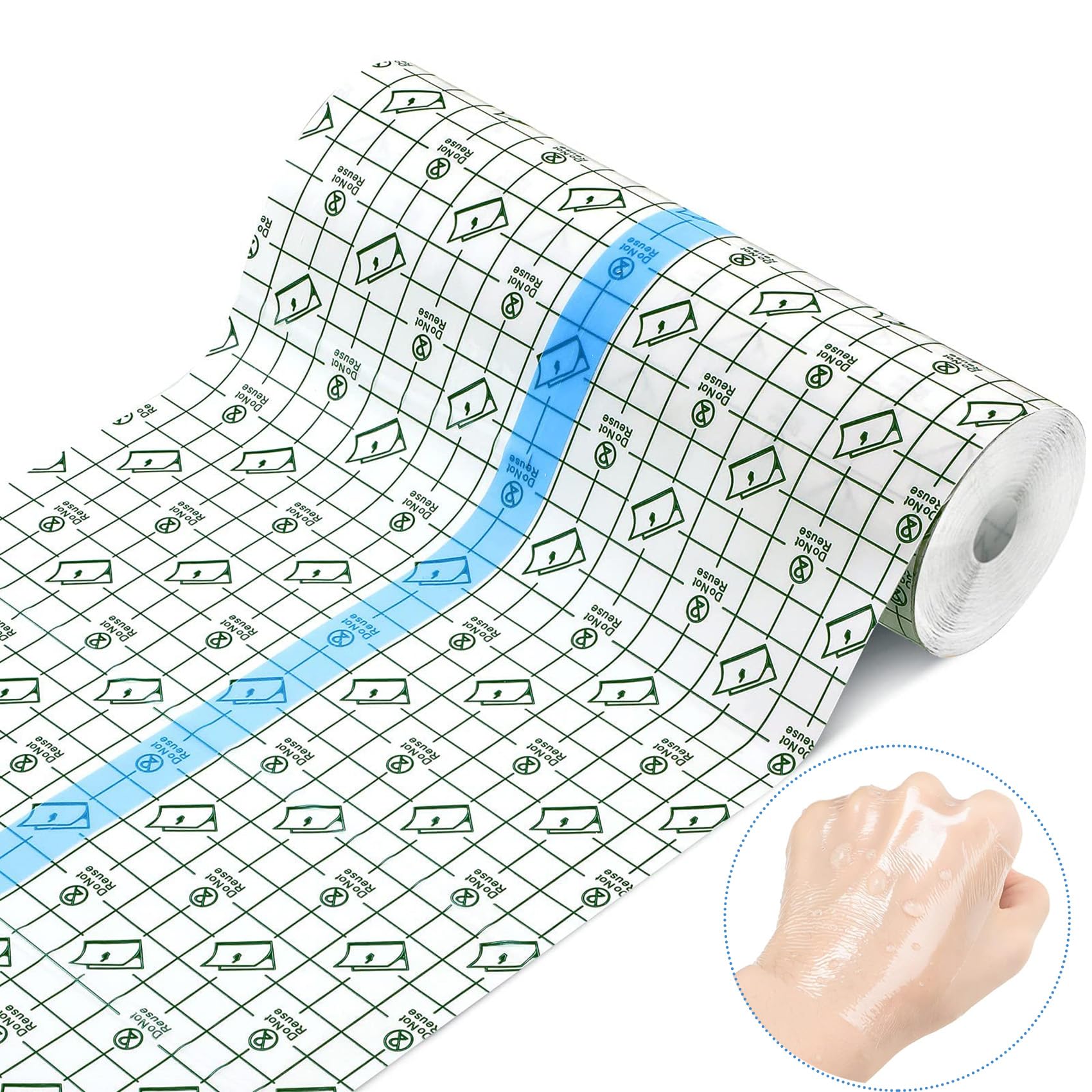 【送料無料】防水フィルムロール フィルムドレッシング 透明絆創膏 大きめサイズ 防水 テープ キズに保..