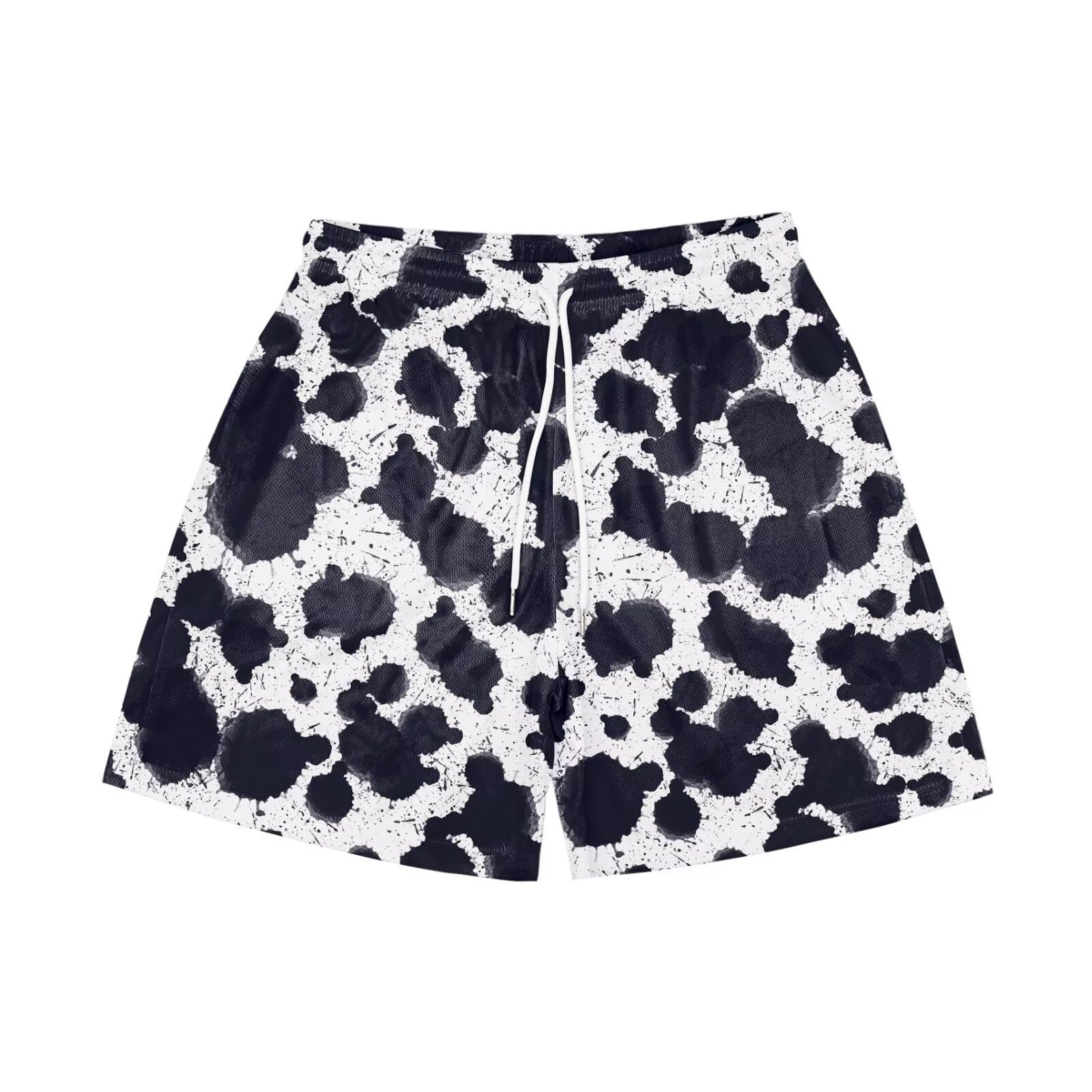 【送料無料】[UUEN] バスケットボールパンツ メンズ スポーツウェア ヒップホッププリント ショーツ トレーニングショーツ ランニング 速乾 通気性 メッシュ バスケットボールパンツ UVカット 色：40-BW13、サイズ：L