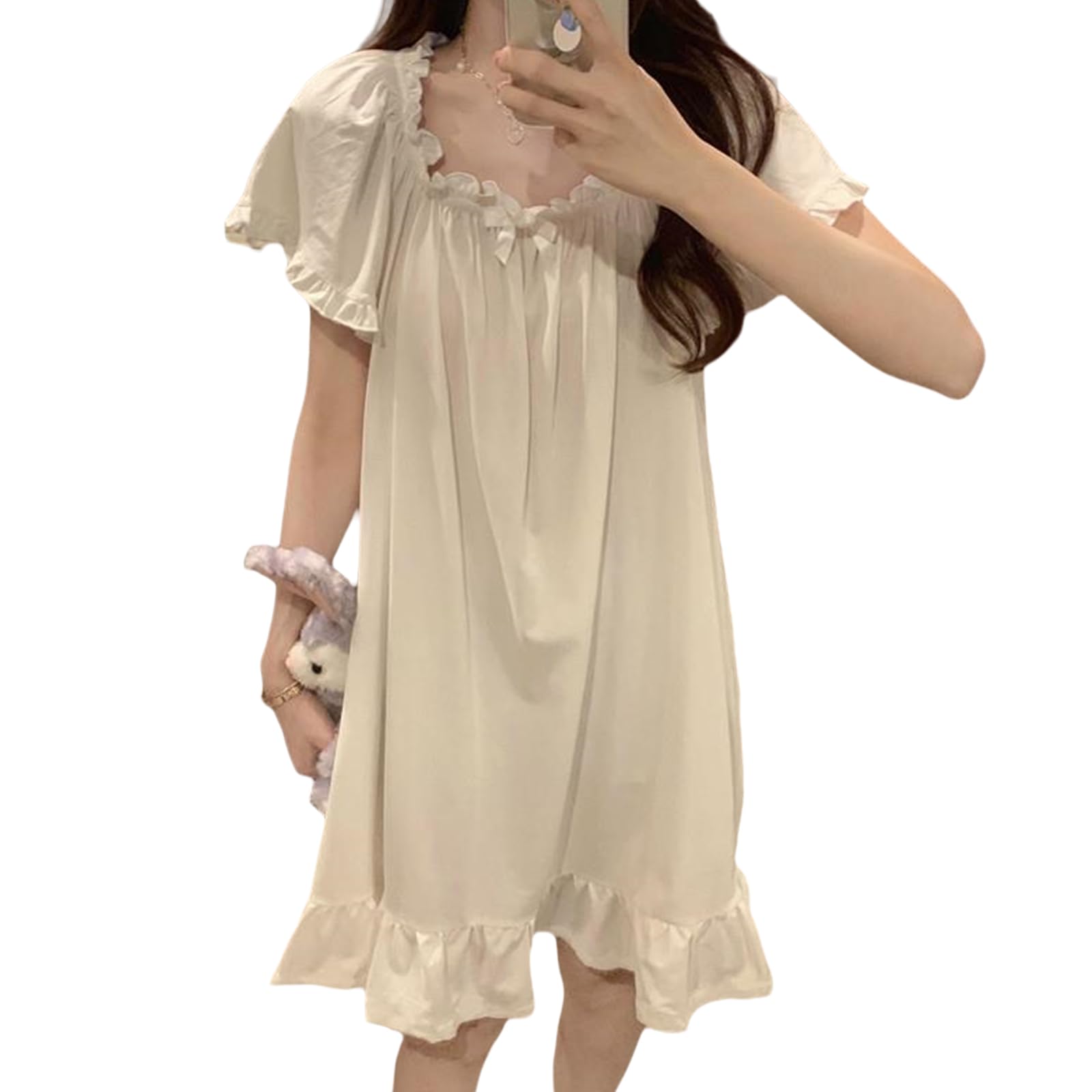 【送料無料】[TeMibery Lyric] ナイトガウン レディース ナイトドレス - ルームウェア 寝巻き ネグリジ..