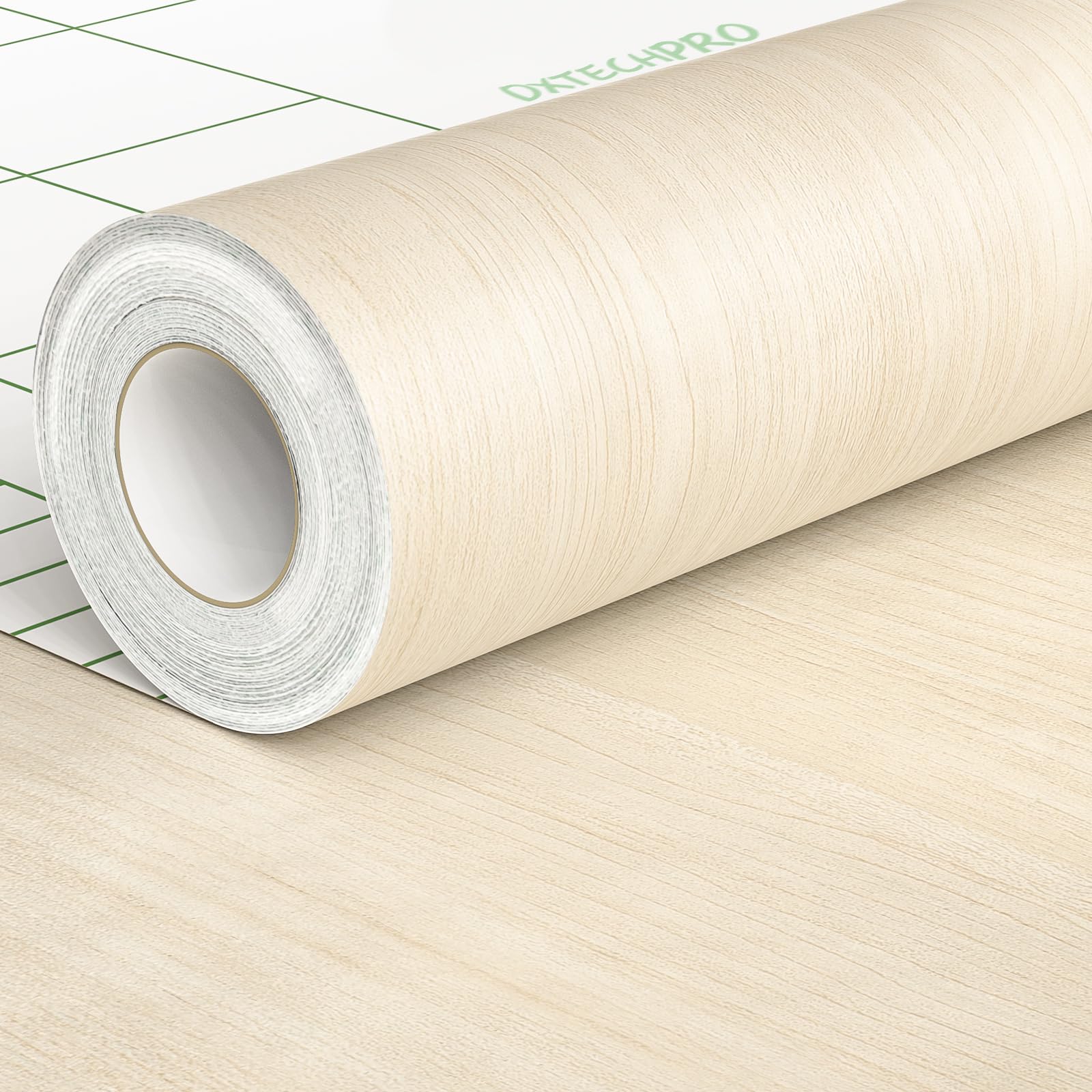 【送料無料】DXTECHPRO 壁紙シール 木目 壁紙 剥がせる 幅45cm 木目シート リメイクシート 壁紙の上から張る壁紙 賃貸 簡単 diy 防水防汚（道具付き） 色：ホワイトオーク木目、サイズ：幅45 cm x 長さ5 m