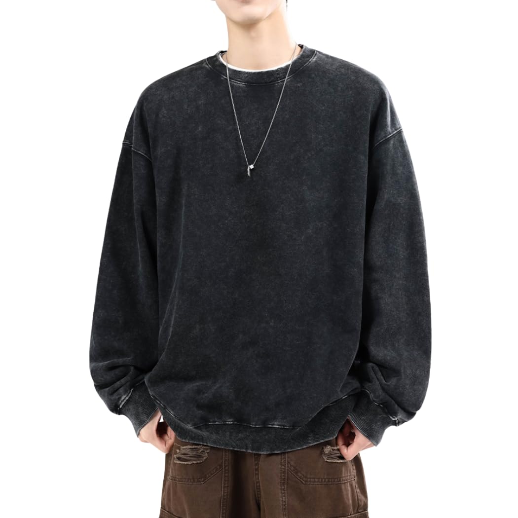 【送料無料】[Inkpoo] メンズ トレーナー パーカー 丸首 長袖 春服 秋服 無地 おしゃれ ファッション ..