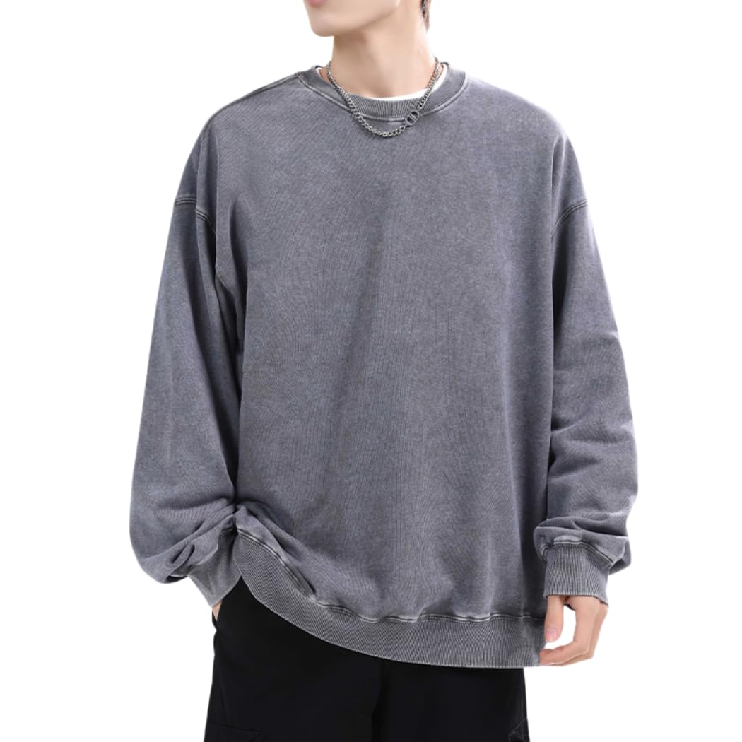 【送料無料】[Inkpoo] メンズ トレーナー パーカー 丸首 長袖 春服 秋服 無地 おしゃれ ファッション ..