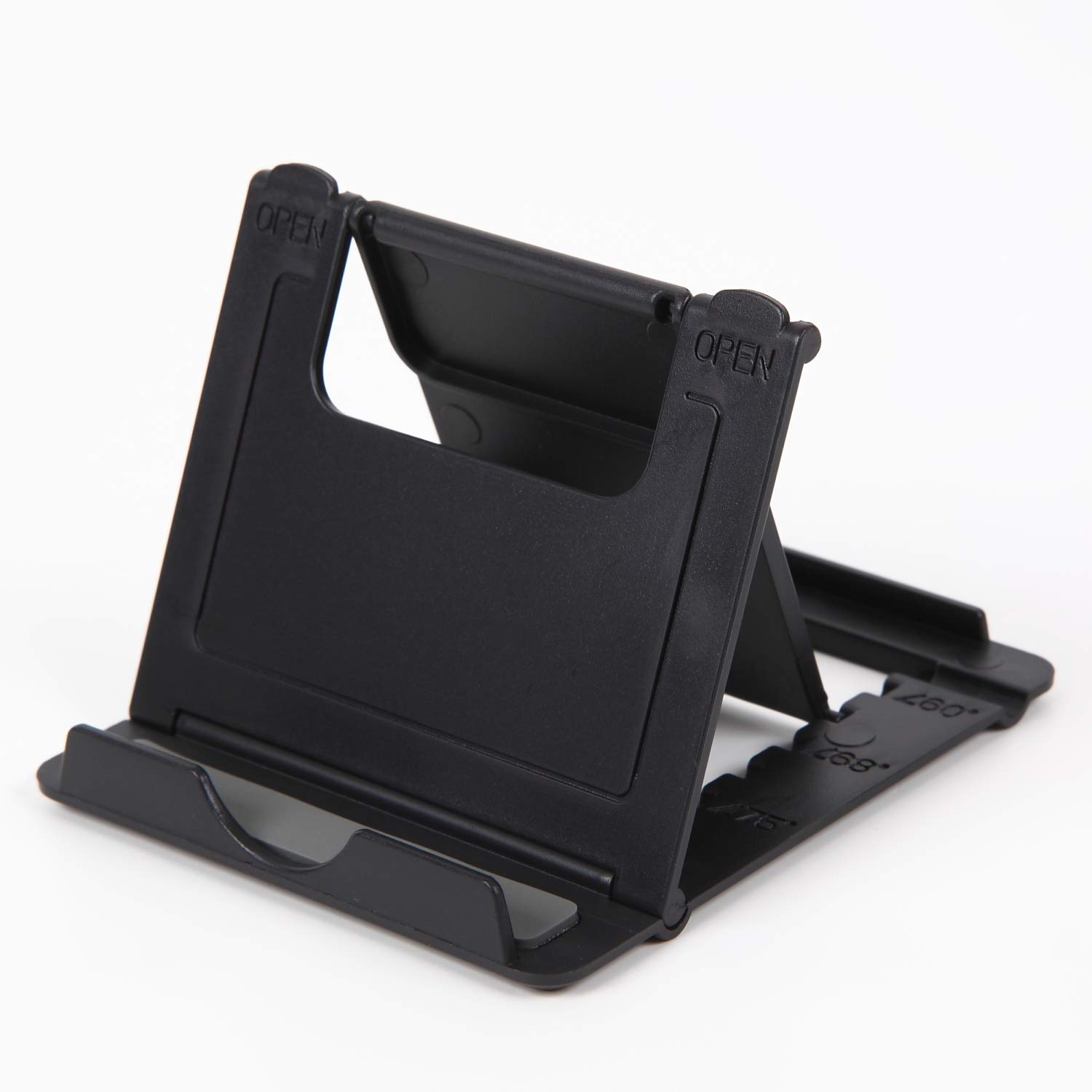 【送料無料】スマホ タブレット スタンド 角度調整可能 折りたたみ 自宅 携帯 出張 旅行 (ブラック) 色：ブラック