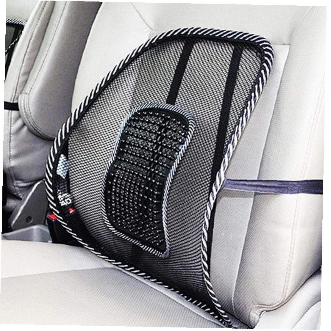 【送料無料】カーシート 背もたれクッション オフィスチェアのための弾性ストラップ付き メッシュバッ..