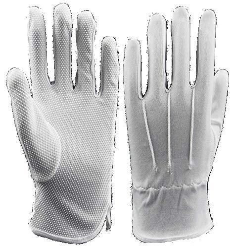 【送料無料】[カロカック] 滑り止め 白 手袋 タクシー 電車 バス 運転手 ドライブ 手のひらボツ付 ホワ..