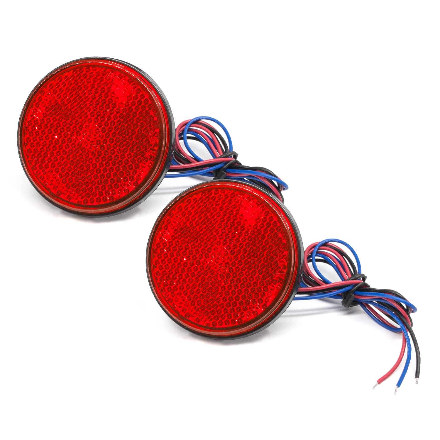 【送料無料】リフレクター バイク LED反射板 24V 車用 24連 サイドマーカーランプ ウインカー 補助ブレ..