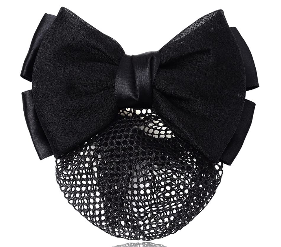 【送料無料】[カロカック] バレッタ タイトリボン シニョン リボン シンプル 就活 オフィス 冠婚葬祭 ..