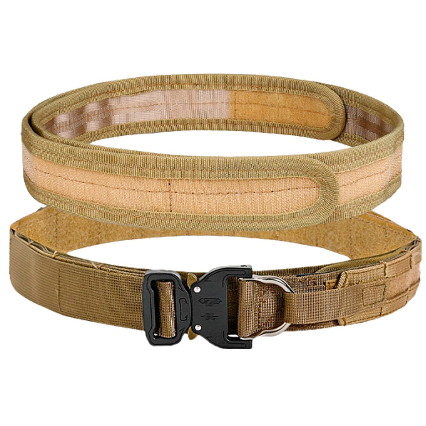 【送料無料】[S.fields.inc] タクティカルベルト サバゲーベルト ダブルベルト式 PALSウェビング モー..