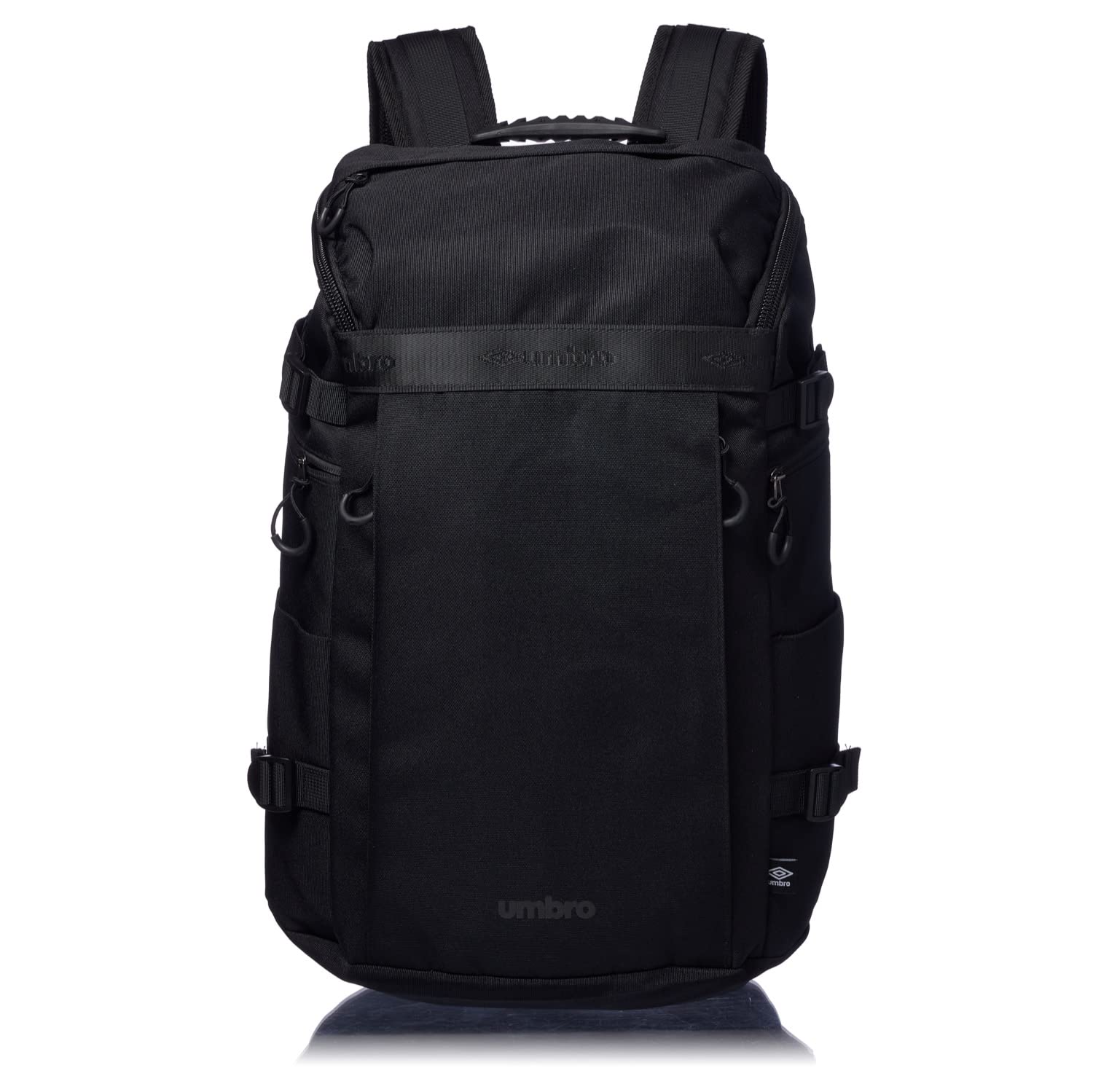 【送料無料】[アンブロ] リュックサック デイパック 使いやすい 収納 ポケット外側7 内側2 色：ブラック、サイズ：ミディアム