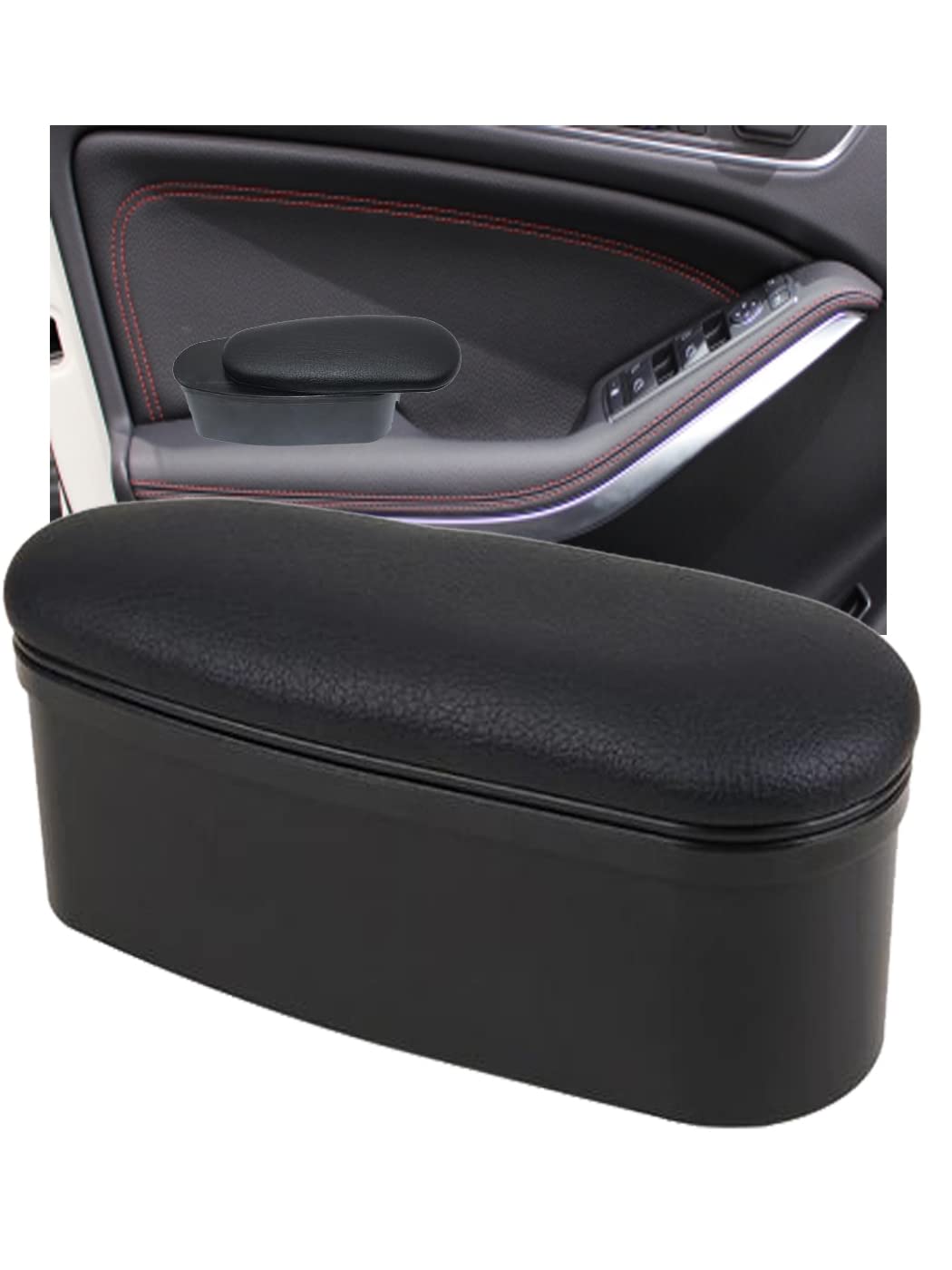 【送料無料】S.fields.inc ドア側アームレスト 車 ひじ置き 肘掛け クッション 汎用後付け 左右両用 調節可 小物収納
