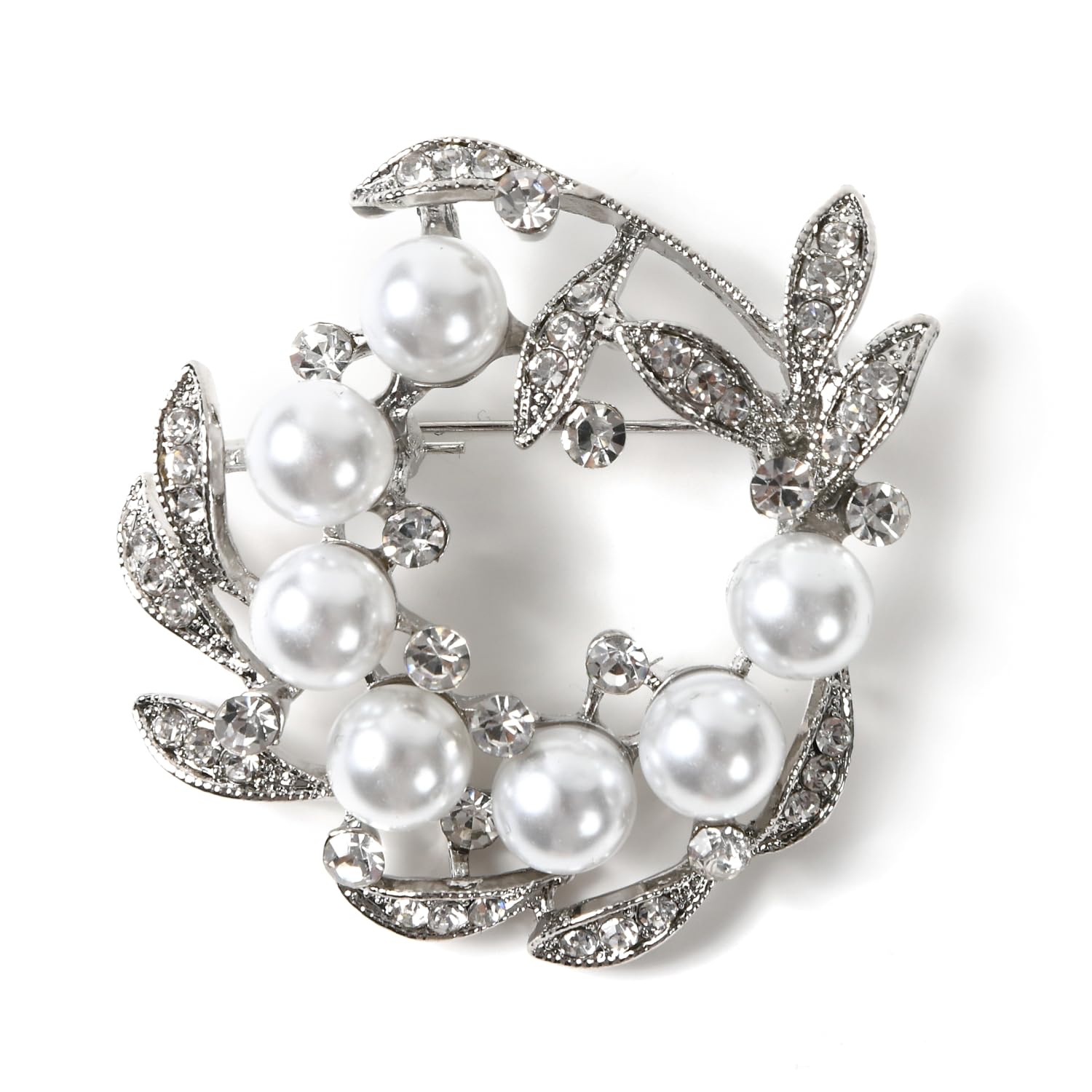 【送料無料】[ティグロス] TIGLOSS ブローチ コサージュ パール セレモニー シルバー ゴールド フォーマル リング ジャケット スーツ ギフト 結婚式 お呼ばれ ドレス パーティー ピン クリップ おしゃれ 花 りぼん 専用BOX付 色：シルバー