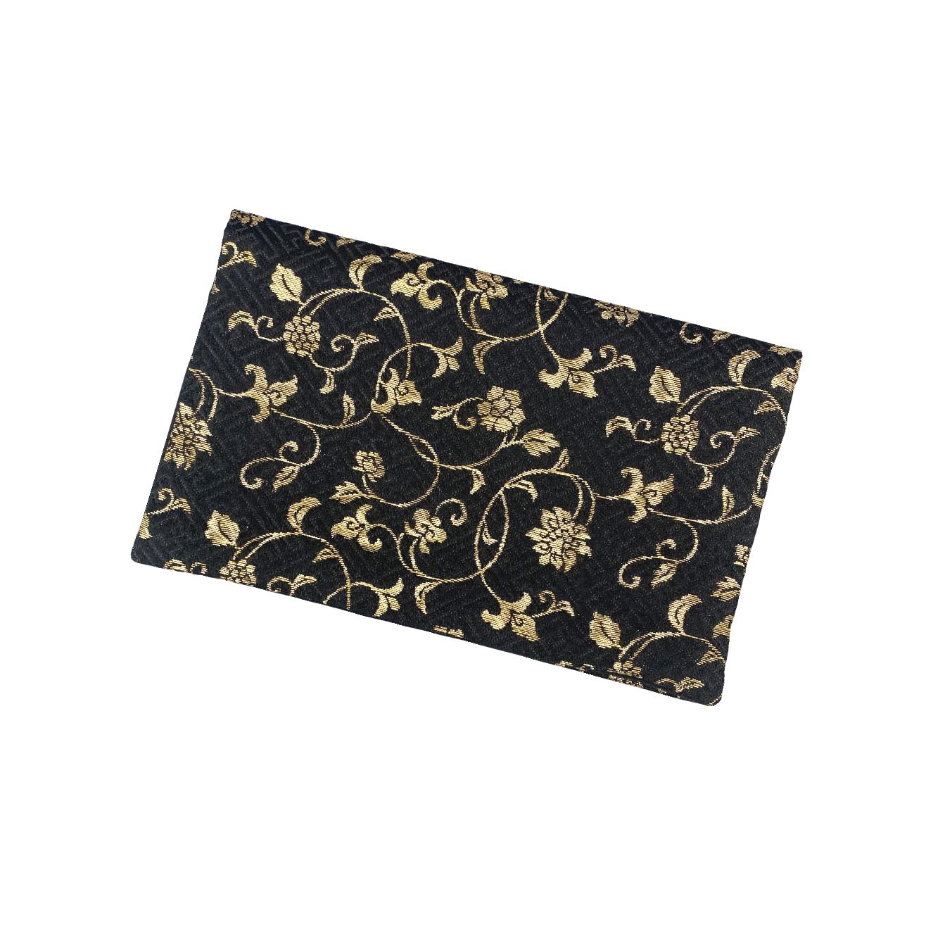 【送料無料】金襴 数珠入れ 数珠袋 数珠ケース 念珠袋 念珠入れ 念珠袋ケース 男性用 女性用 男性 女性 慶弔 葬儀 葬式 お通夜 色：ブラック