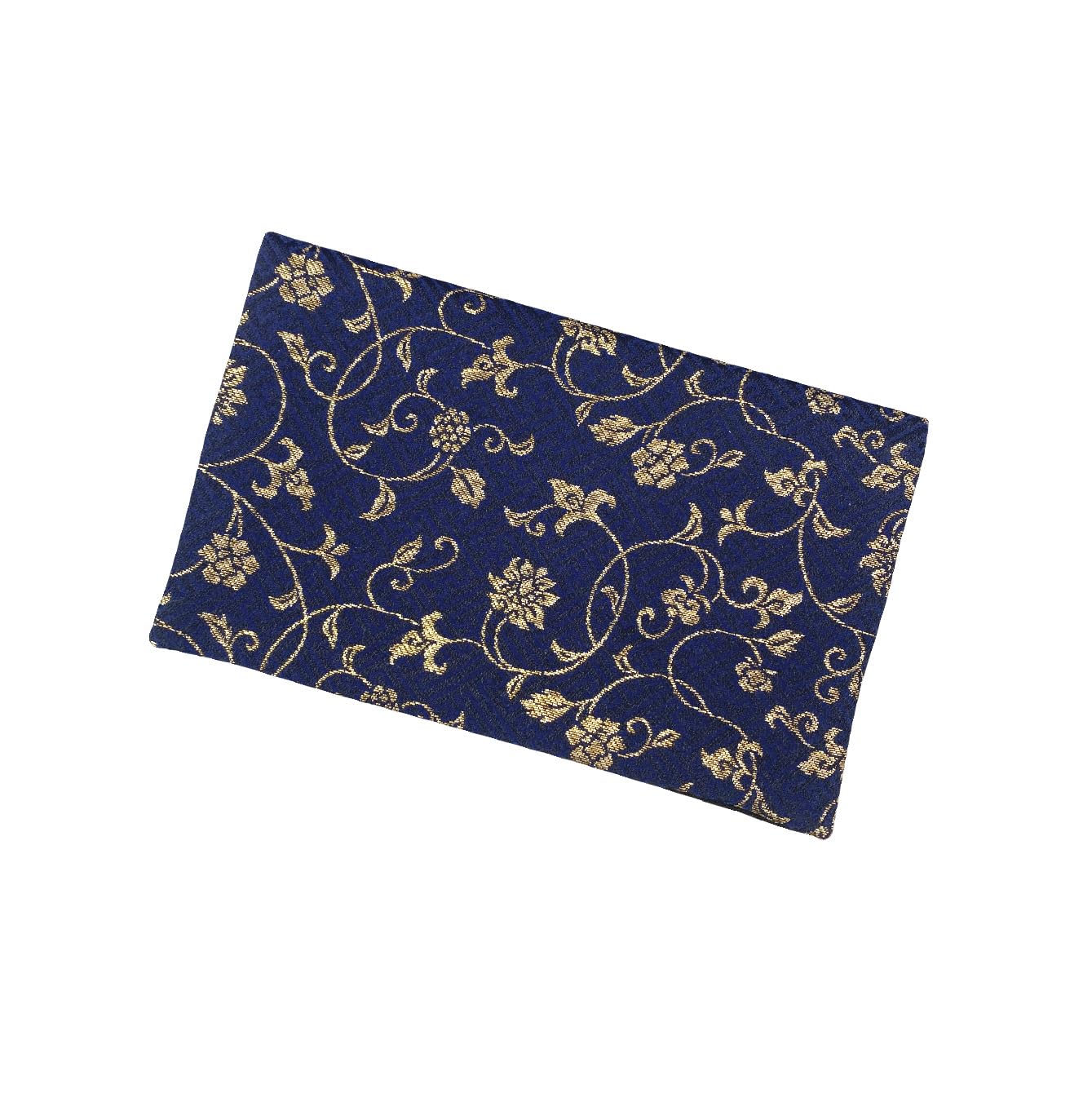 【送料無料】金襴 数珠入れ 数珠袋 数珠ケース 念珠袋 念珠入れ 念珠袋ケース 男性用 女性用 男性 女性 慶弔 葬儀 葬式 お通夜 色：ネイビー