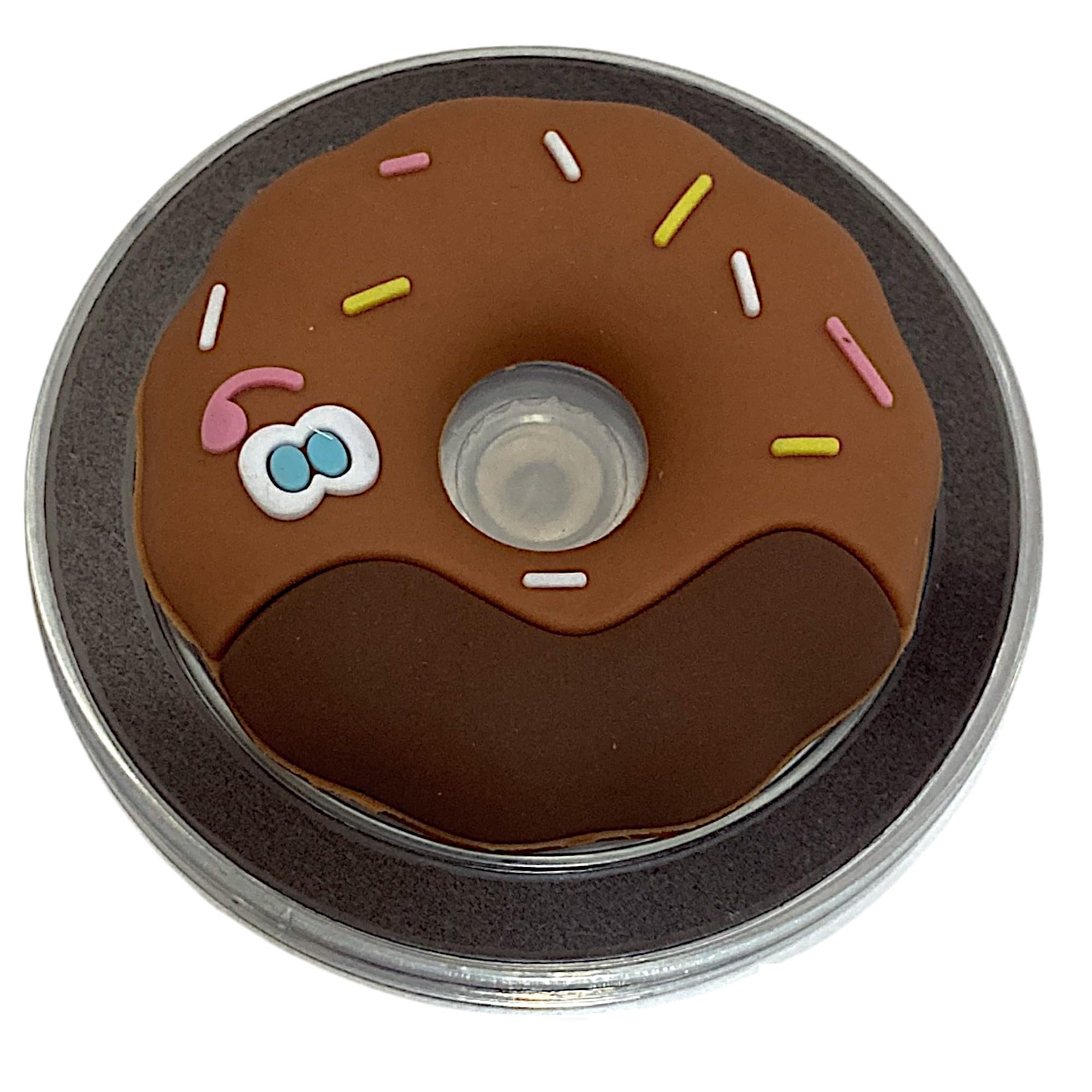 【送料無料】MagSafe対応 ドーナツ 折りたたみスマホグリップ ソケッツ マイクロファイバークロス付 韓国 スマホリング リング スタンド グリップトック iphone リング スマホ 落下防止 携帯リング グリップ かわいい 色：チョコー×スプレー・マグネット、サイズ：FREE