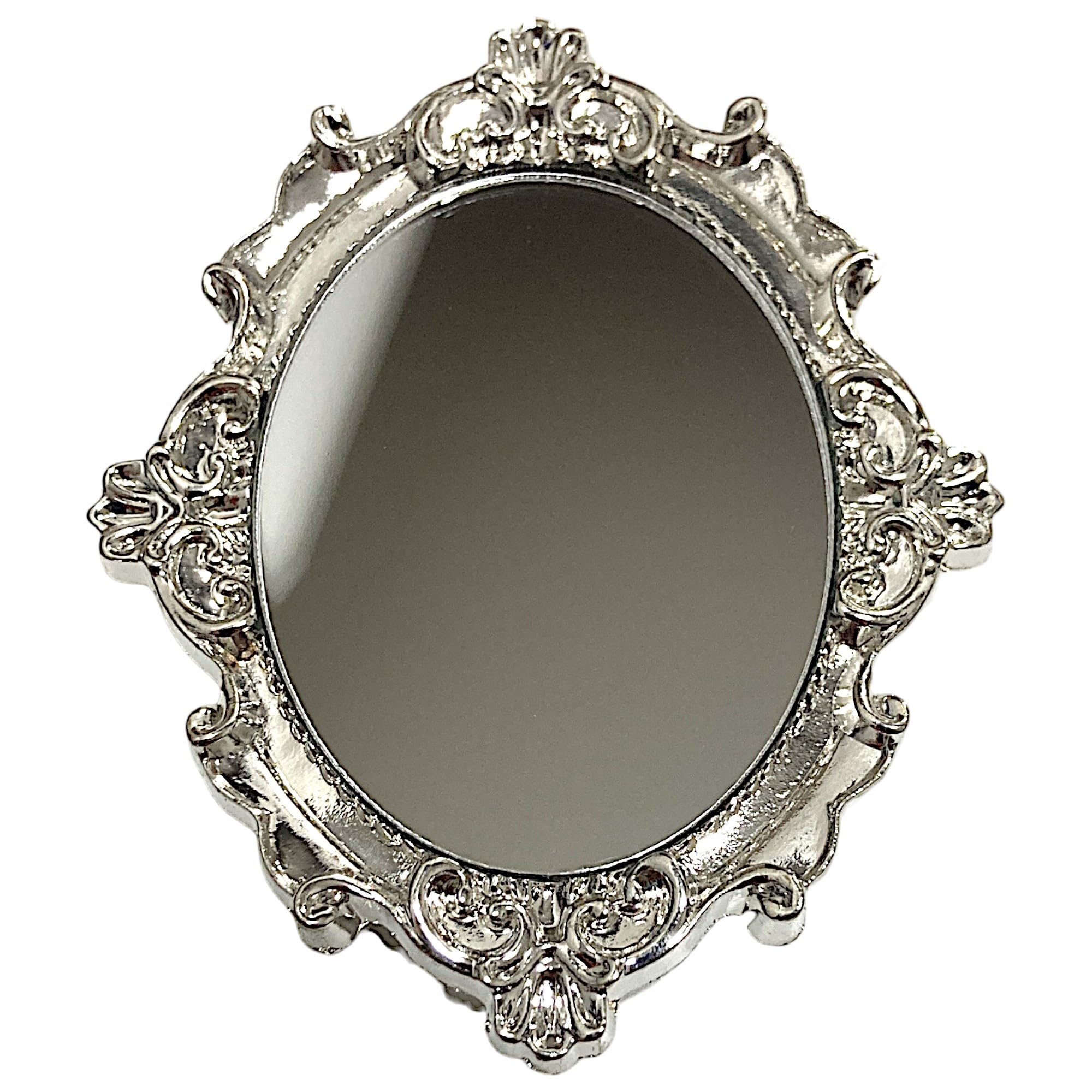 【送料無料】オーバル ヴィンテージフレーム ミラー 磁力吸着 マグネット 粘着式 折りたたみスマホグリ..