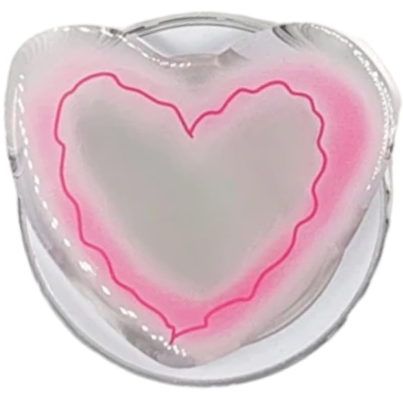 【送料無料】ハート モチーフ MagSafe対応 磁力吸着 マグネット 粘着式 両面テープ折りたたみスマホグリップ ソケッツ 韓国 スマホリング リング スタンド グリップトック バンカーリング スマホ 落下防止 携帯リング グリップ 色：ピンク・マグネット、サイズ：FREE