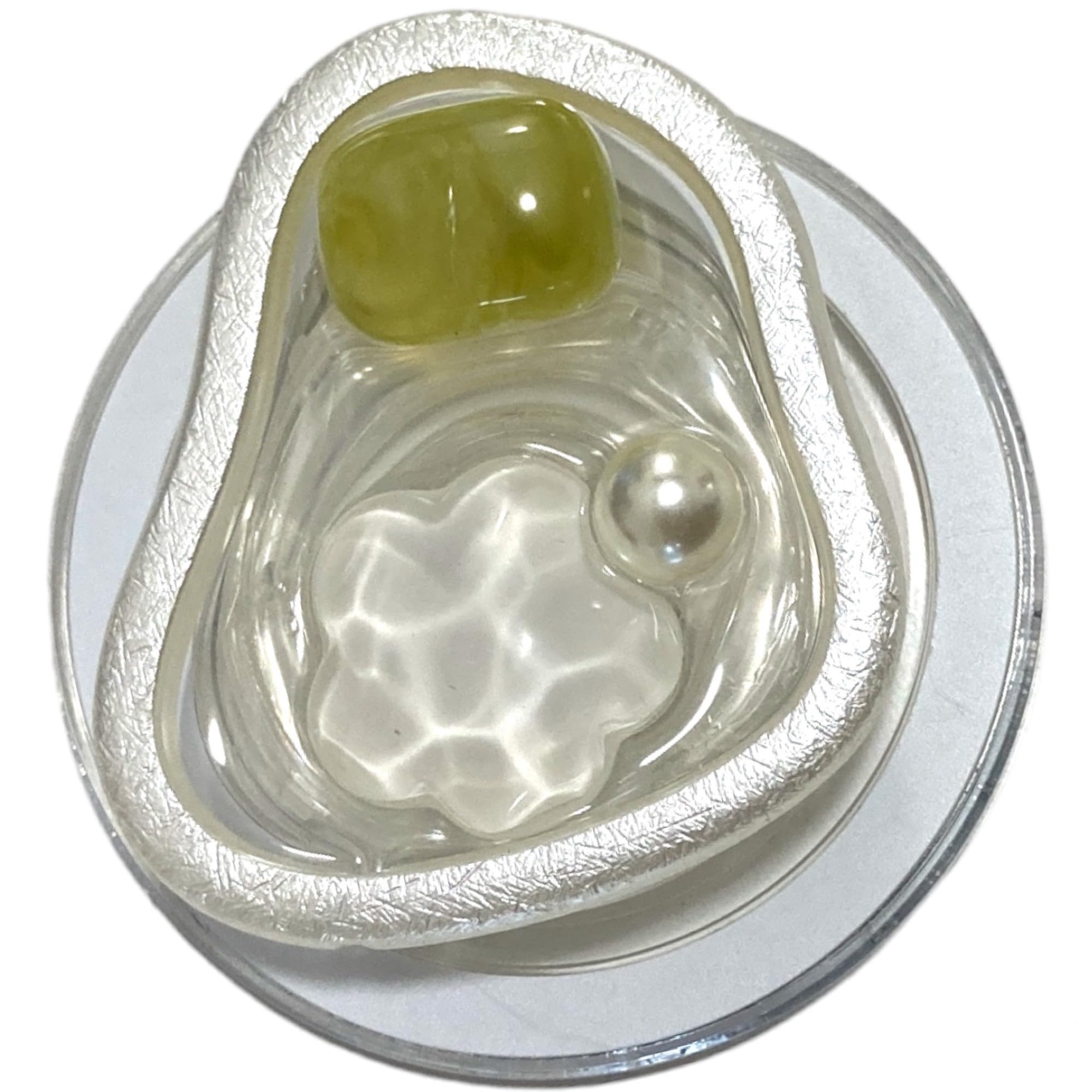 【送料無料】ニュアンス ビーンズ ウェーブ クリスタル キラキラ 磁力吸着 マグネット ポップアップ スマホソケッツ スマホグリップ 電話ホルダー 韓国 かわいい シンプル パール フラワー 色：スクエアフラワーパール・マグネット、サイズ：FREE