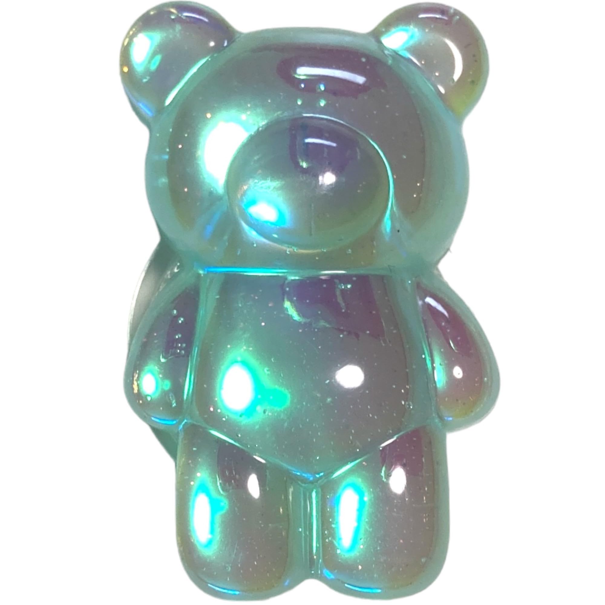 【送料無料】クリア ラメ ベア くま 熊 かわいい MagSafe対応 磁力吸着 マグネット 粘着式 両面テープ 折りたたみスマホグリップ ソケッツ 韓国 スマホリング リング スタンド グリップトック バンカーリング スマホ 落下防止 携 色：ホワイト・両面テープ、サイズ：FREE