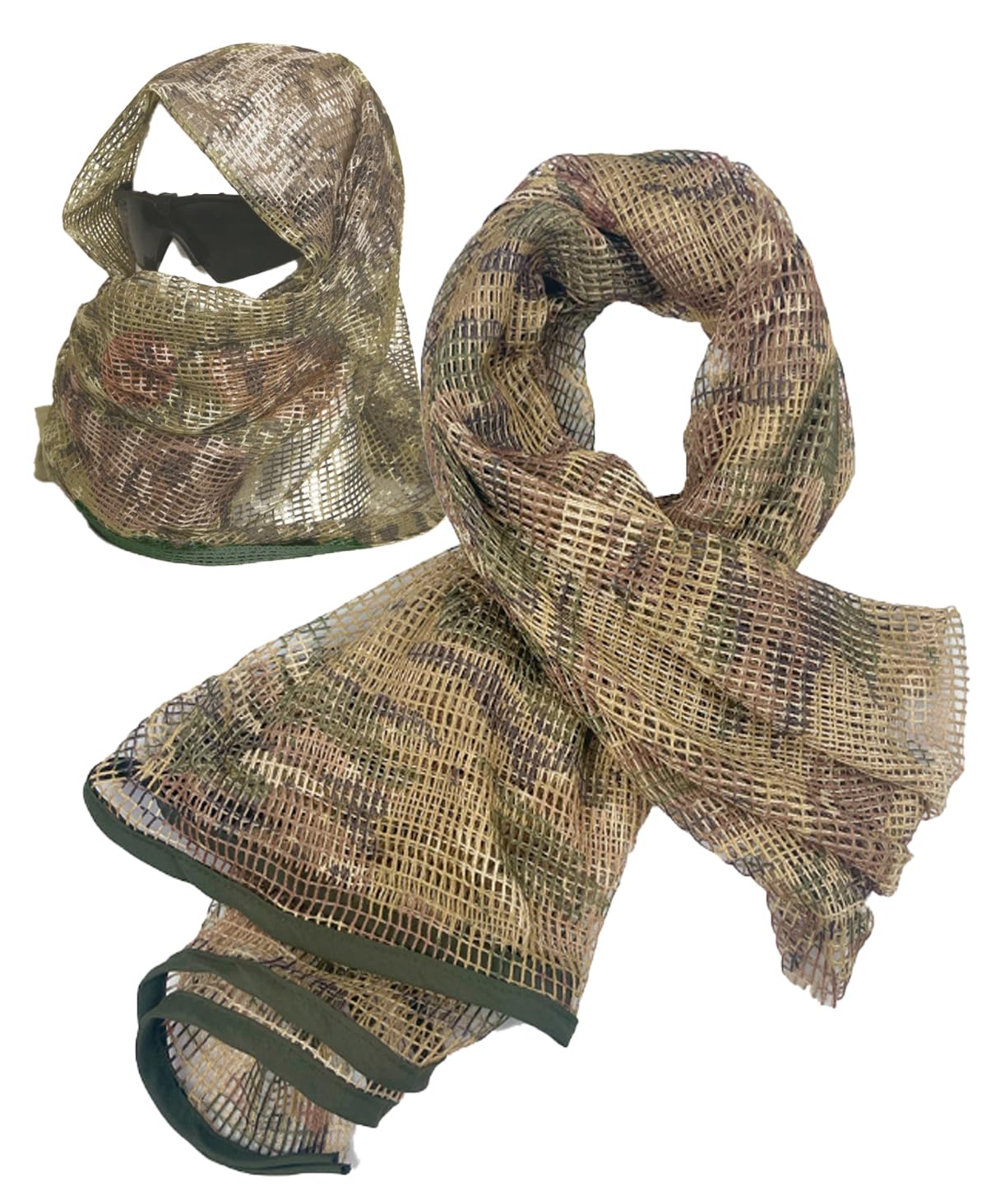 楽天PLAYS REGAL【送料無料】[S.fields.inc] スナイパーベール サバゲー ミリタリー 迷彩 メッシュ サバイバルゲーム用フェイスマスク 色：カーキ、サイズ：90×180cm