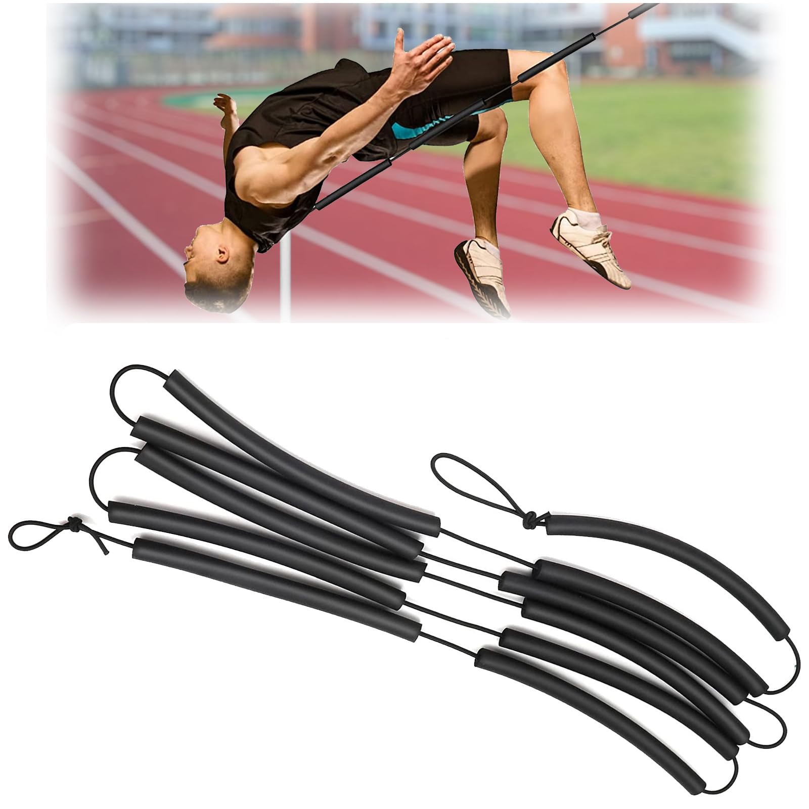 【送料無料】走り高跳び クロスバー 2.5M 弾性クロスバー 練習ゴムクロスバー フィールドジャンプクロ..