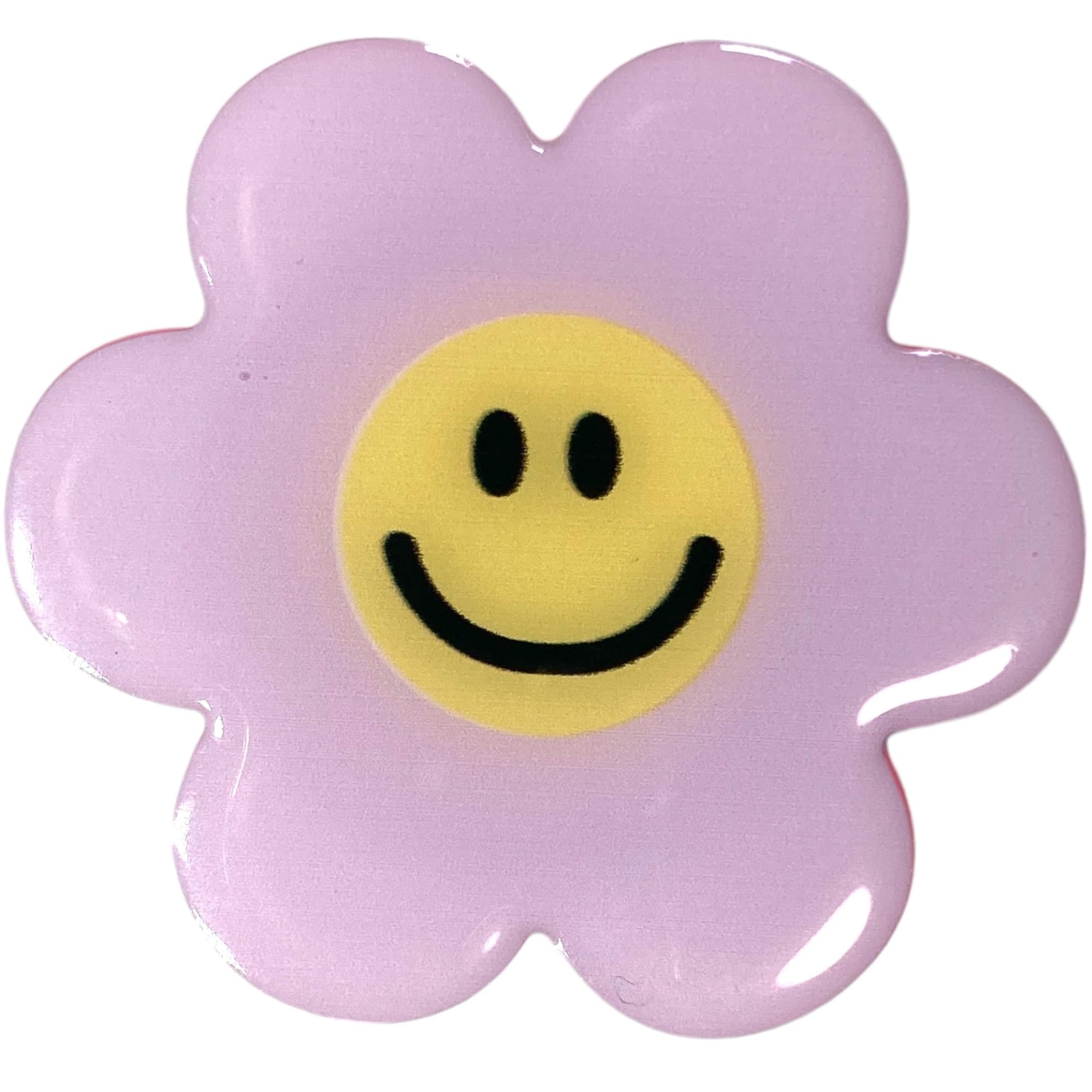 【送料無料】GrandslamEX 互換品 スマイリー フラワー スマイル 両面テープ 粘着式 折りたたみスマホグリップ ソケッツ 韓国 スマホリング リング スタンド グリップトック バンカーリング スマホ 落下防止 携帯リング グリップ 色：パープル・両面テープ、サイズ：FREE