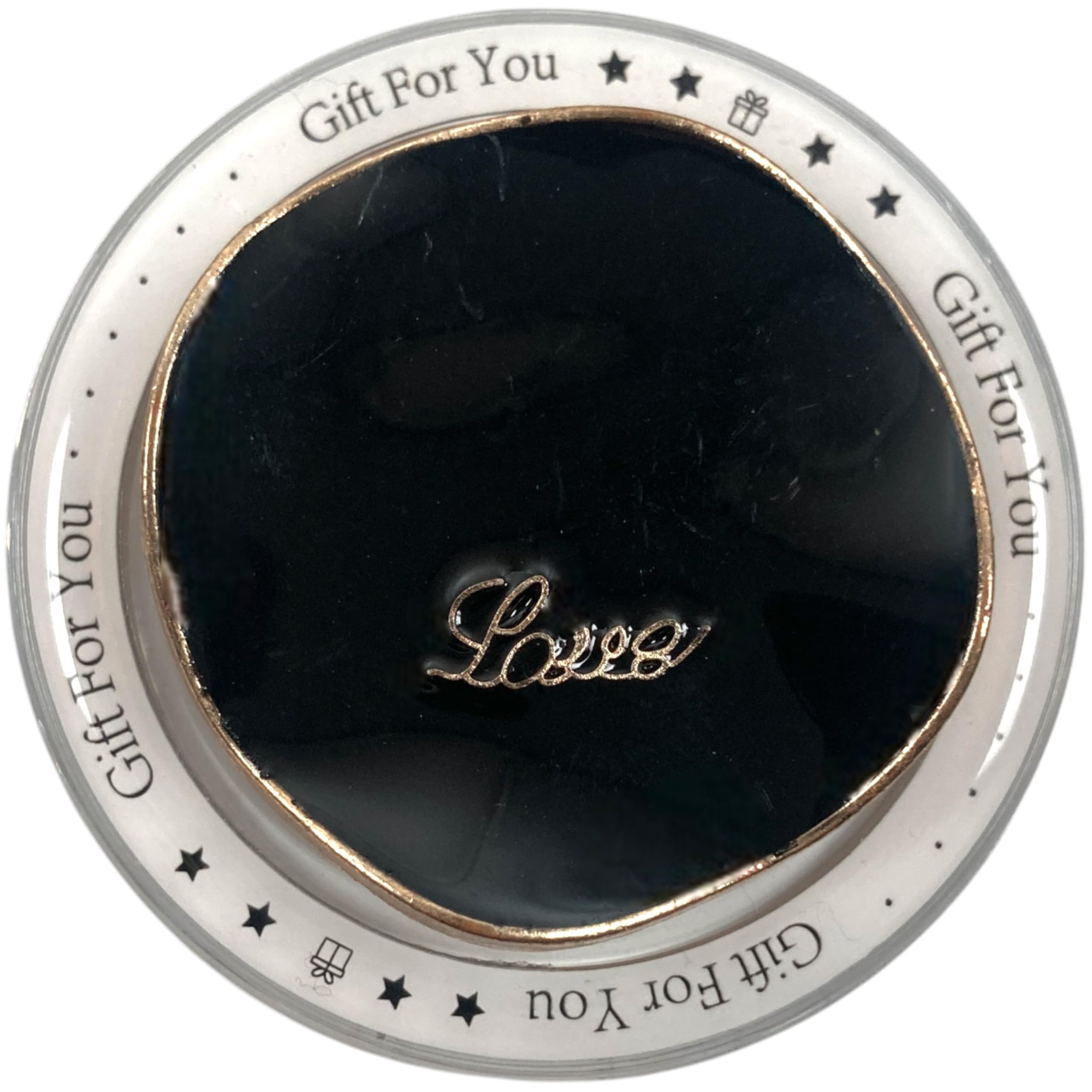 【送料無料】カメオ ミラー MagSafe用 折りたたみスマホグリップ ソケッツ 韓国 スマホリング リング スタンド グリップトック iphone対応 リング スマホ 落下防止 携帯リング グリップ ビーンズ かわいい 色：ブラックサークル