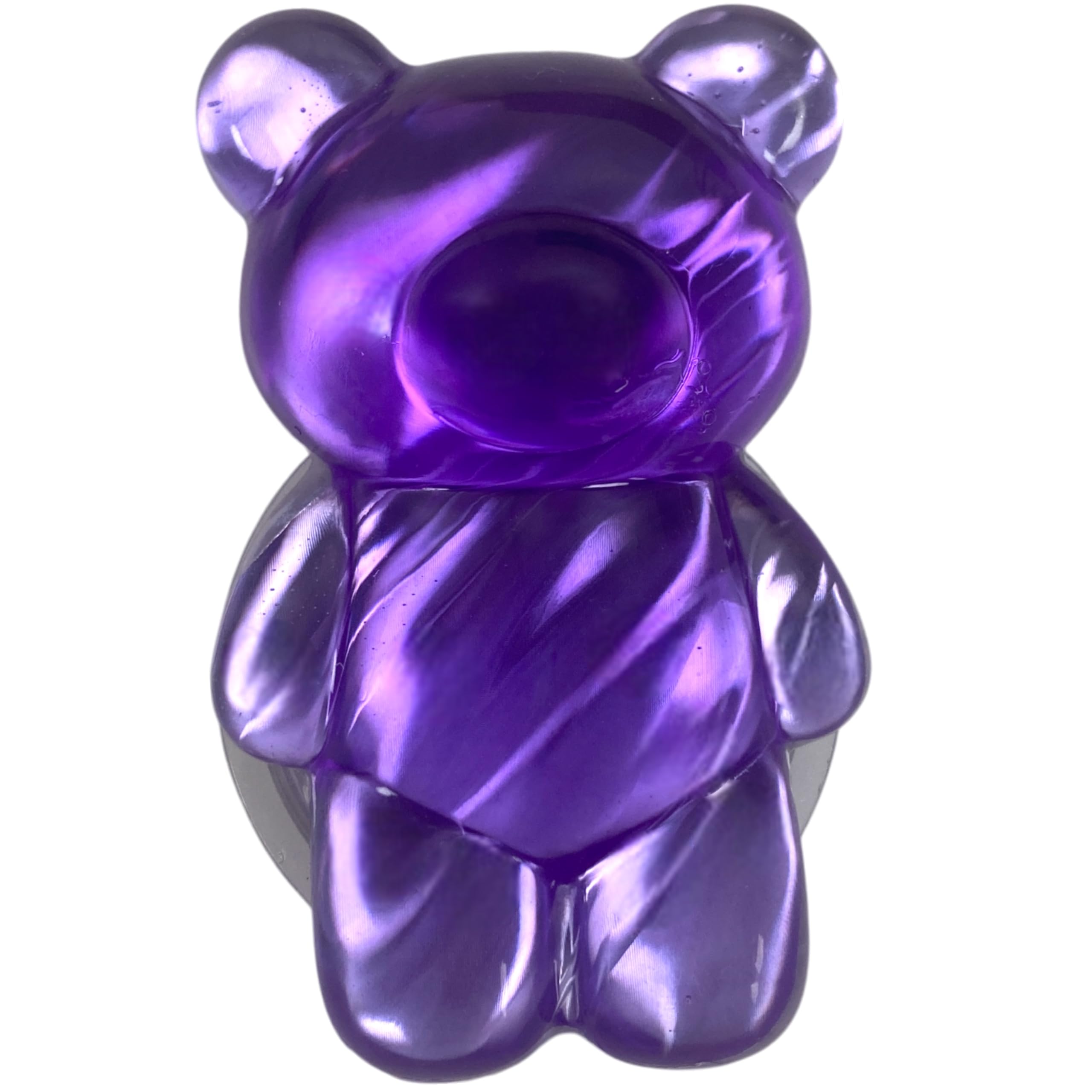 【送料無料】クリスタル ベア くま 熊 MagSafe対応 磁力吸着 マグネット 粘着式 両面テープ 折りたたみスマホグリップ ソケッツ 韓国 スマホリング リング スタンド グリップトック バンカーリング スマホ 落下防止 携帯 色：ディープパープル・両面テープ、サイズ：FREE