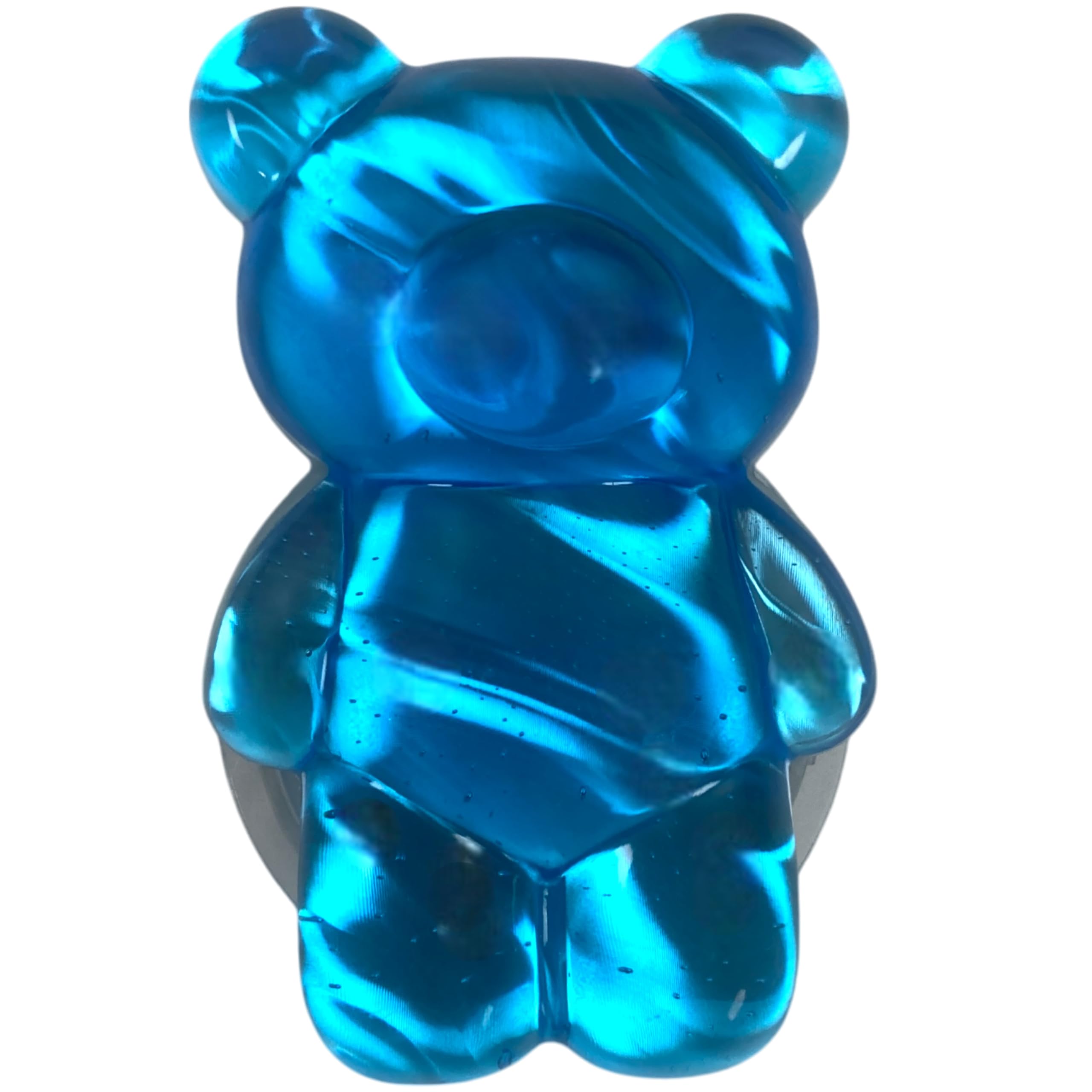 【送料無料】クリスタル ベア くま 熊 MagSafe対応 磁力吸着 マグネット 粘着式 両面テープ 折りたたみスマホグリップ ソケッツ 韓国 スマホリング リング スタンド グリップトック バンカーリング スマホ 落下防止 携帯リ 色：ディープブルー・両面テープ、サイズ：FREE