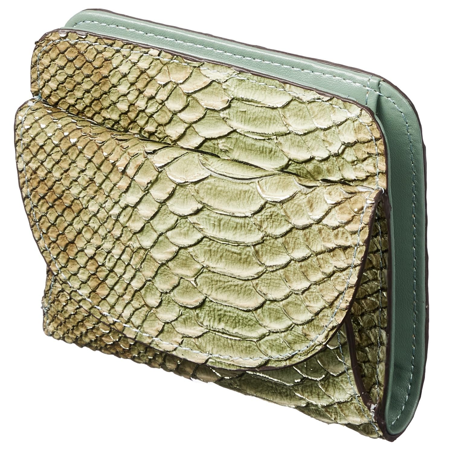 【送料無料】[HENLY COAT] イタリア製 牛革 Anaconda Diamantina レディース 二つ折り 財布 金運 アッ..