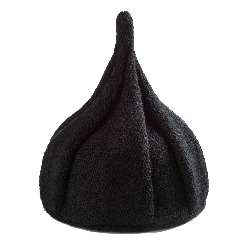 【送料無料】[Fastflows] とんがり ニット帽 キッズ ねじり帽 秋冬 春 色：ブラック、サイズ：M