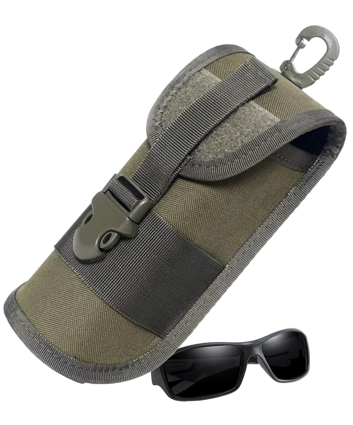 【送料無料】[S.fields.inc] メガネケース サバゲー MOLLEシステム カラビナ 眼鏡 サングラス ミリタリ..