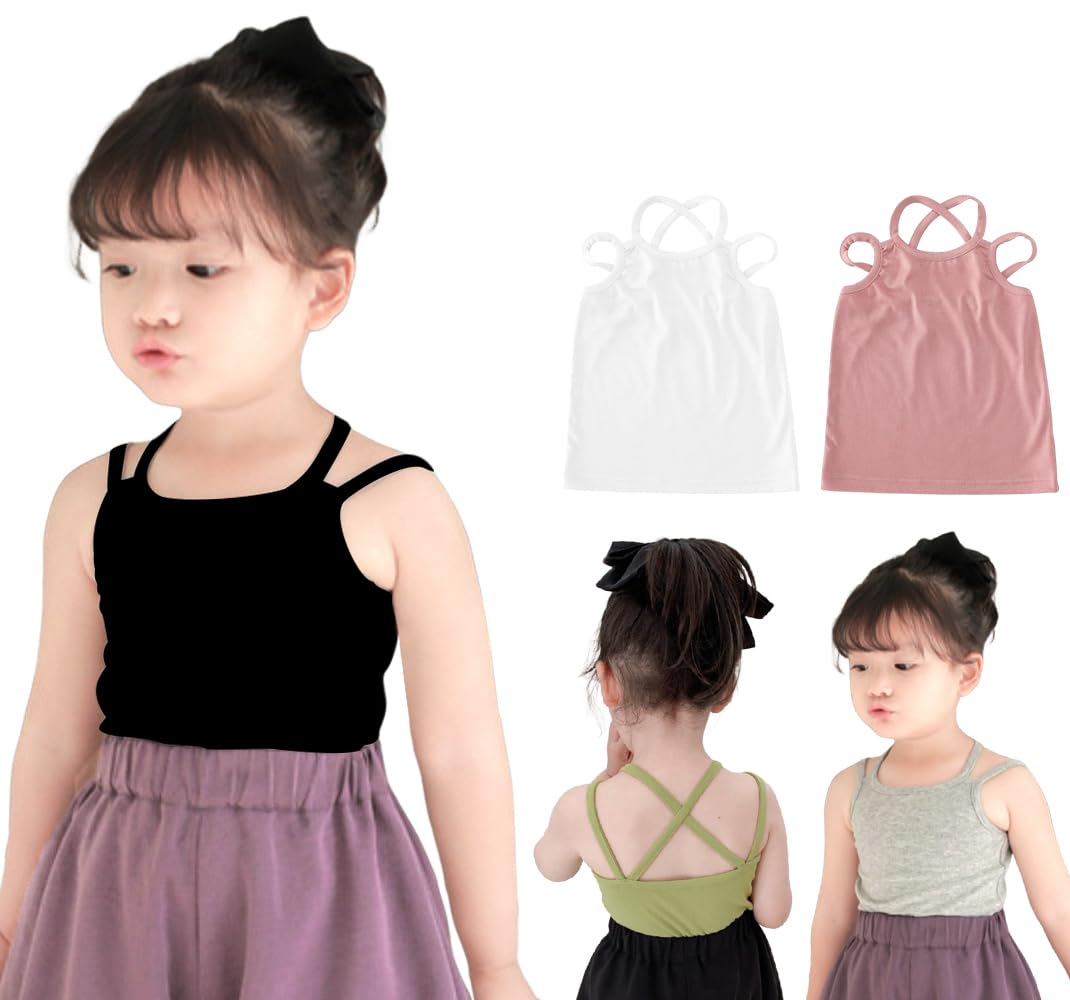 【送料無料】[ZGKULAEAOW] キッズキャミソール ベビーインナー バッククロス キッズインナー キッズキ..
