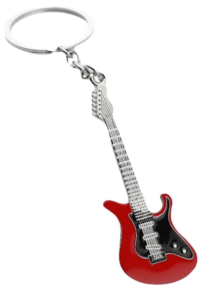 【送料無料】[カロカック] ギターキーホルダー かわいい ミニ ギター ベース キーホルダー キーリング ..