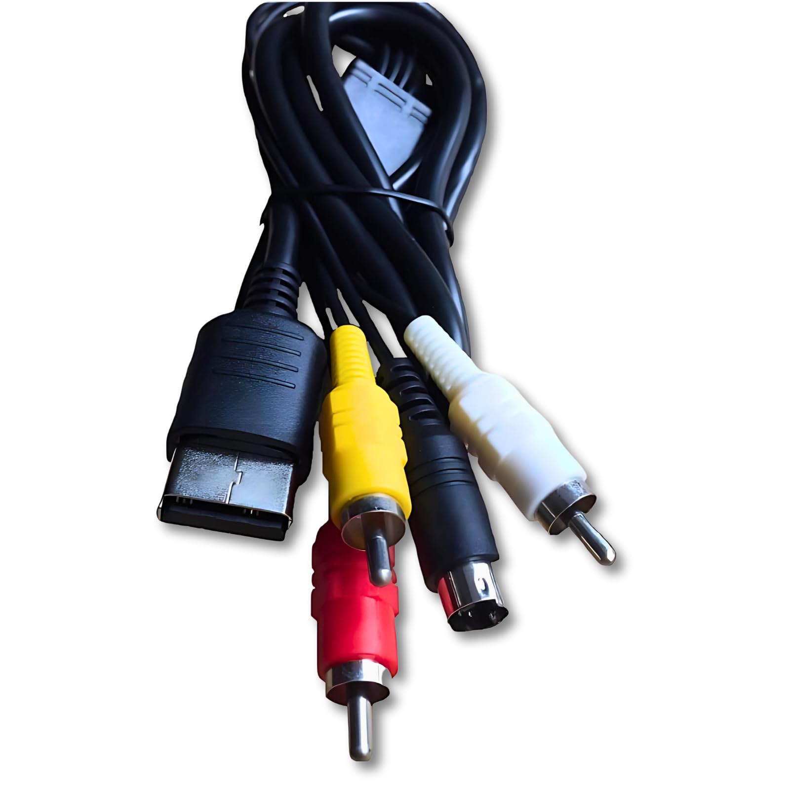 【送料無料】MagZen ドリームキャスト用 S端子付きAVケーブル DC対応 互換品 ステレオ音声 RCA端子 レトロゲーム 1.8m