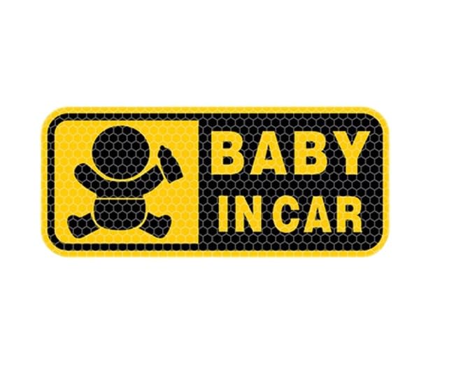 【送料無料】[カロカック] カーステッカー BABY IN CAR シール 反射 光る キラキラ 赤ちゃん ベビーイ..