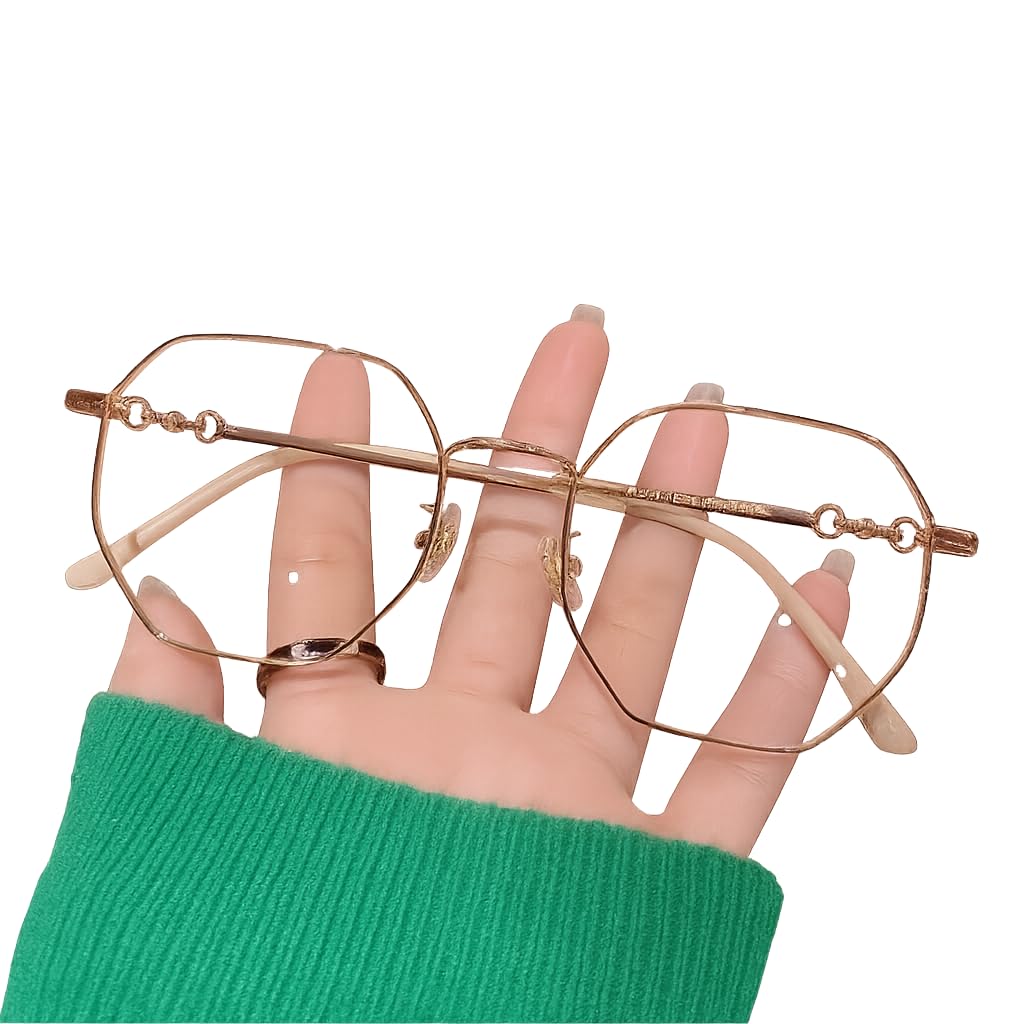 【送料無料】[カロカック] オクタゴン 多角形メタルフレーム 日焼け止め サングラス 伊達眼鏡 レディー..