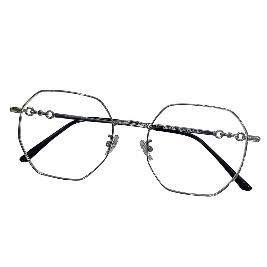 【送料無料】[カロカック] オクタゴン 多角形メタルフレーム 日焼け止め サングラス 伊達眼鏡 レディー..