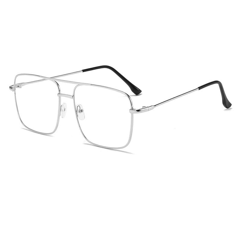 【送料無料】[カロカック] 伊達メガネ ファッションメガネ クラシック 度なし スクエア パイロット型 ..