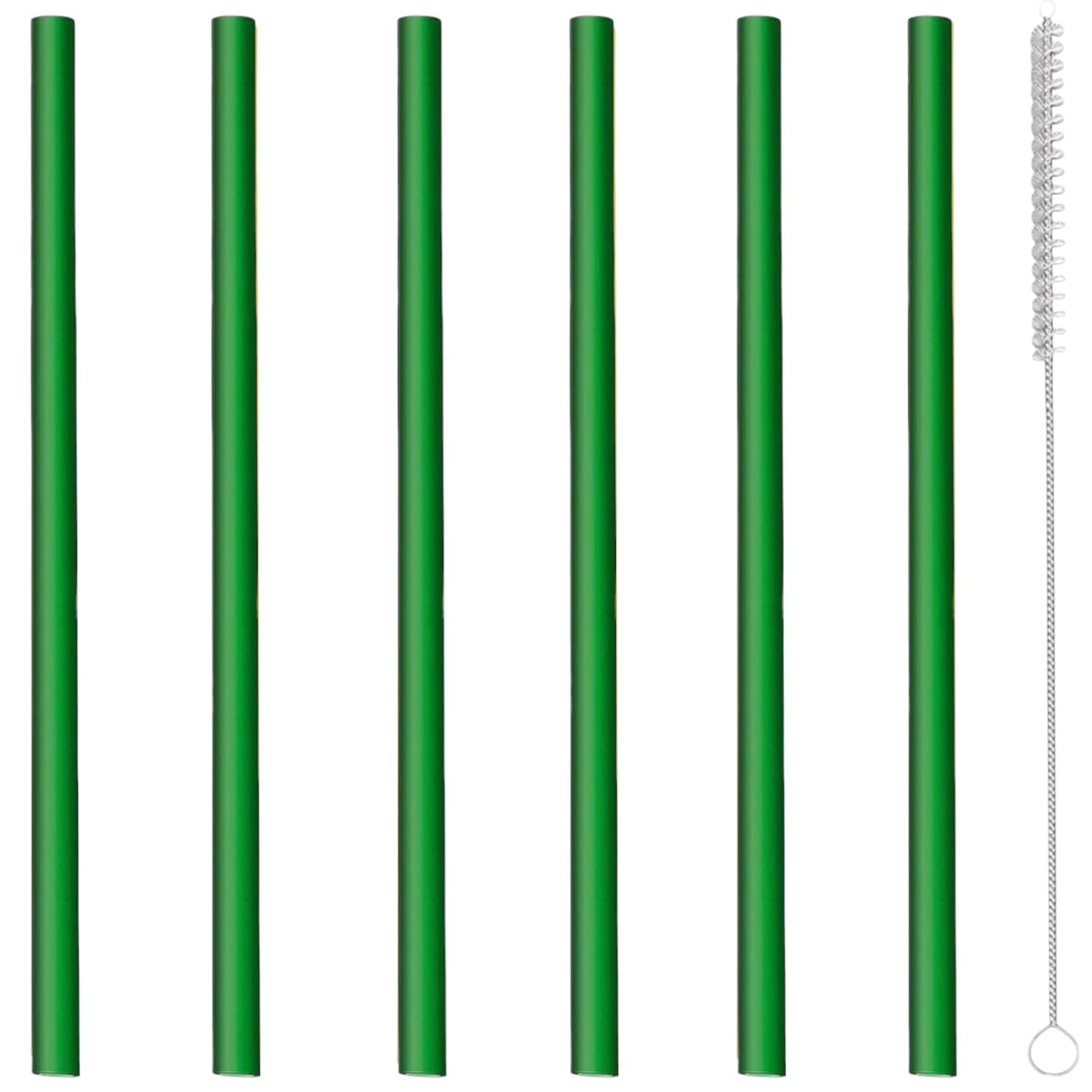 【送料無料】Stanley (スタンレー) 交換用ストロー 40オンス 30オンス タンブラー用 再利用可能ロング クリア プラスチックストロー6本 & クリー...