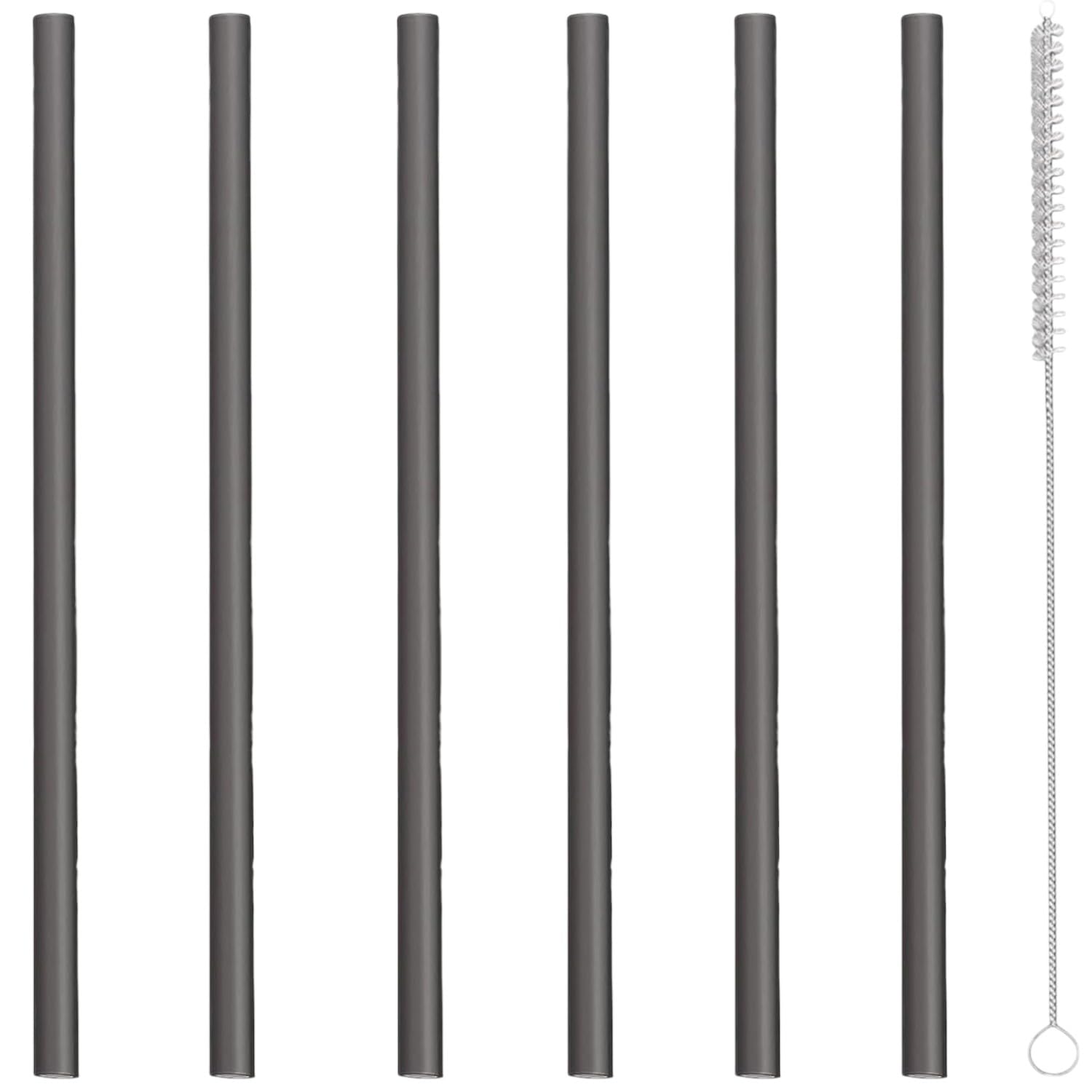 【送料無料】Stanley (スタンレー) 交換用ストロー 40オンス 30オンス タンブラー用 再利用可能ロング クリア プラスチックストロー6本 & クリー...