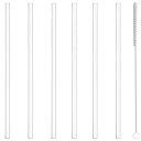 【送料無料】Stanley (スタンレー) 交換用ストロー 40オンス 30オンス タンブラー用 再利用可能ロング クリア プラスチックストロー6本 & クリー...