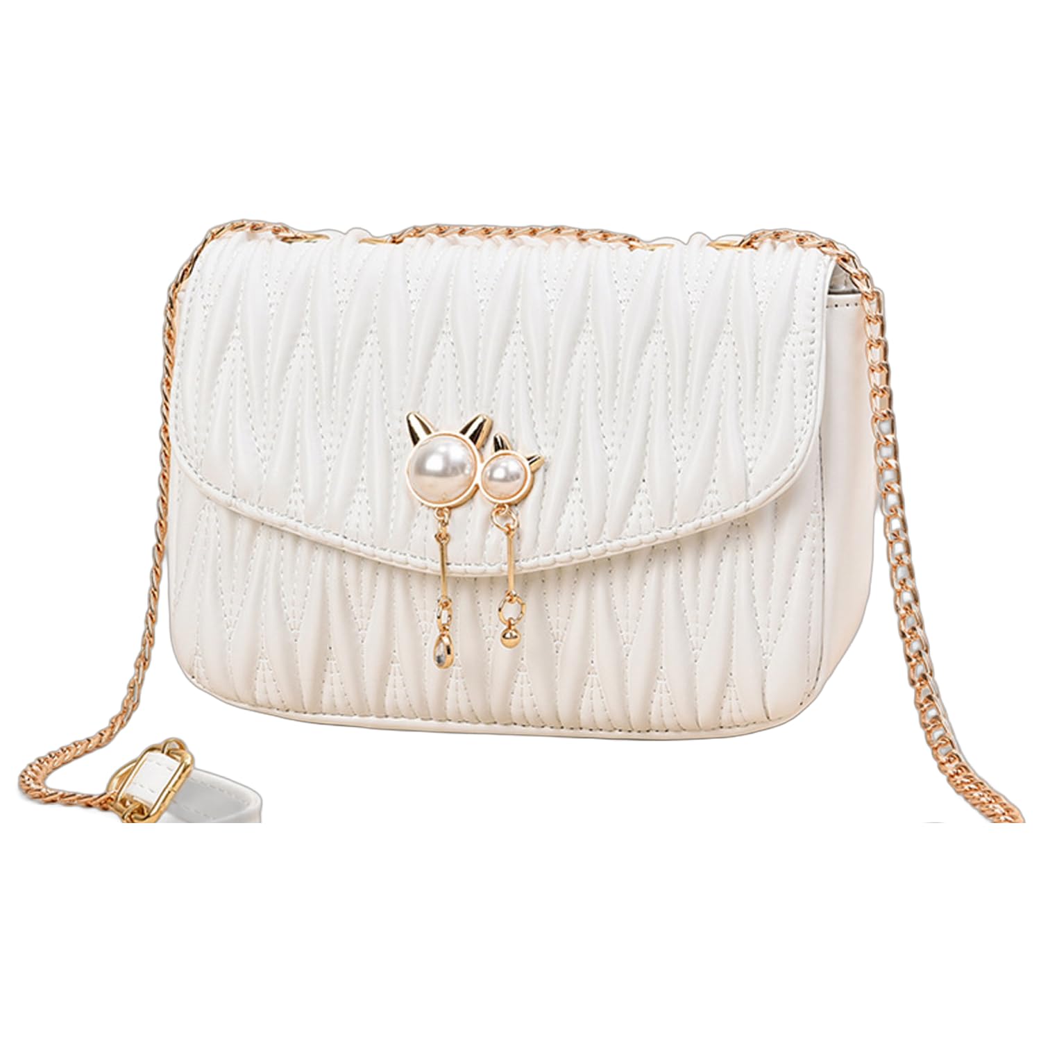 【送料無料】[Welltude] ショルダーバッグ レディース 肩掛け 斜め掛け ミニバッグ ポシェット チェー..